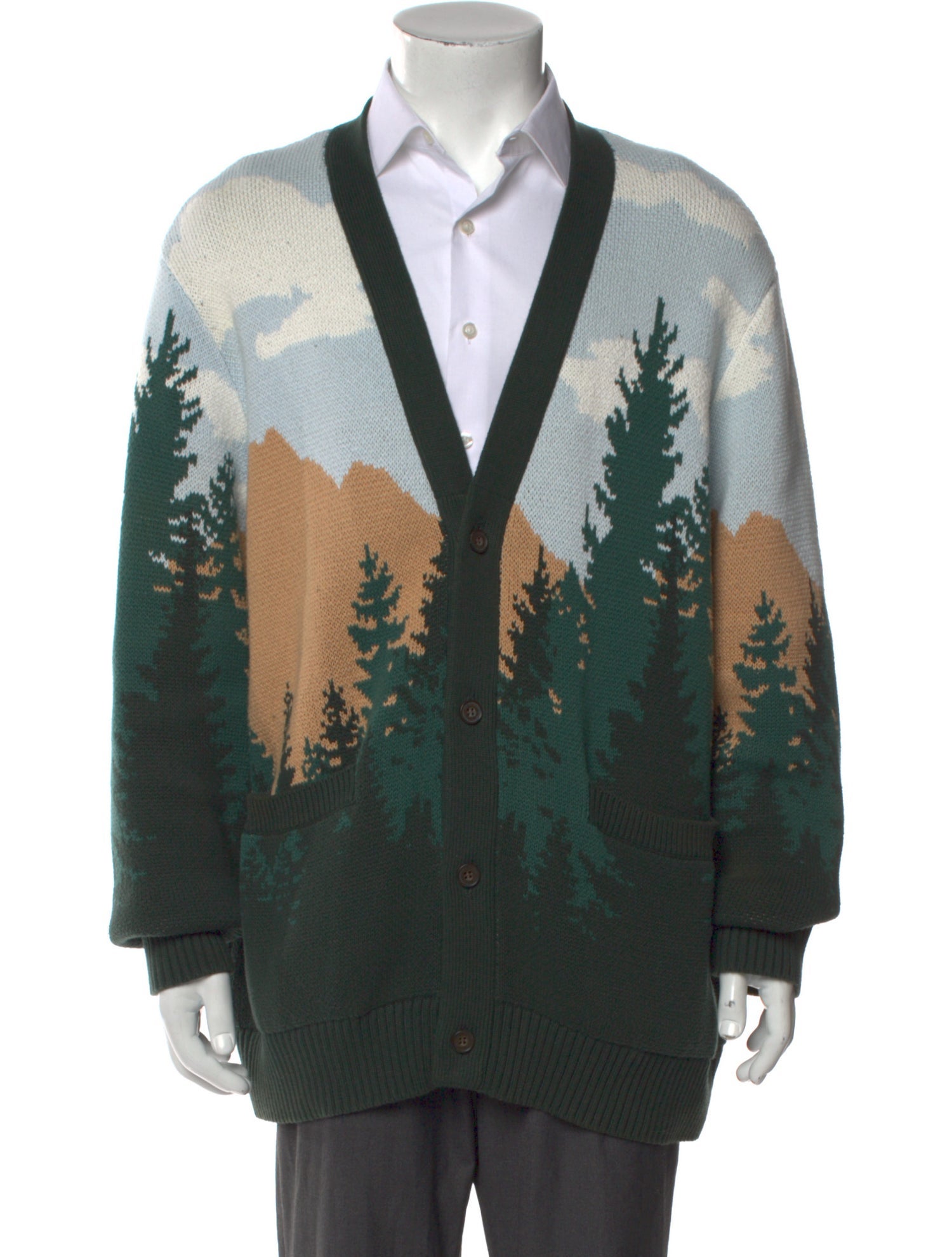 KITH Graphic Print V-Neck Cardigan