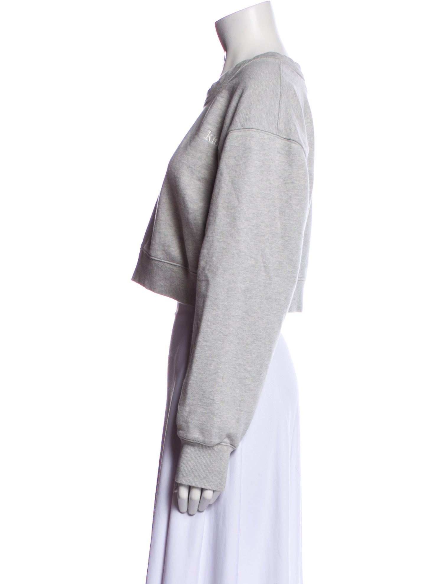 KITH Crew Neck Long Sleeve Crop Top