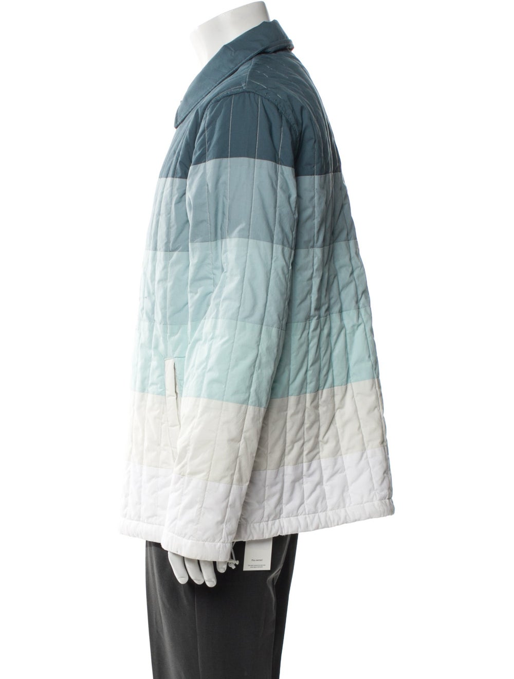 Kith Jacket Blue Colorblock Pattern Collar - image 2