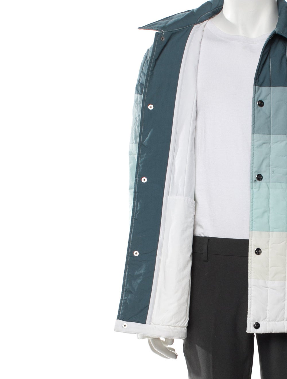 Kith Jacket Blue Colorblock Pattern Collar - image 4