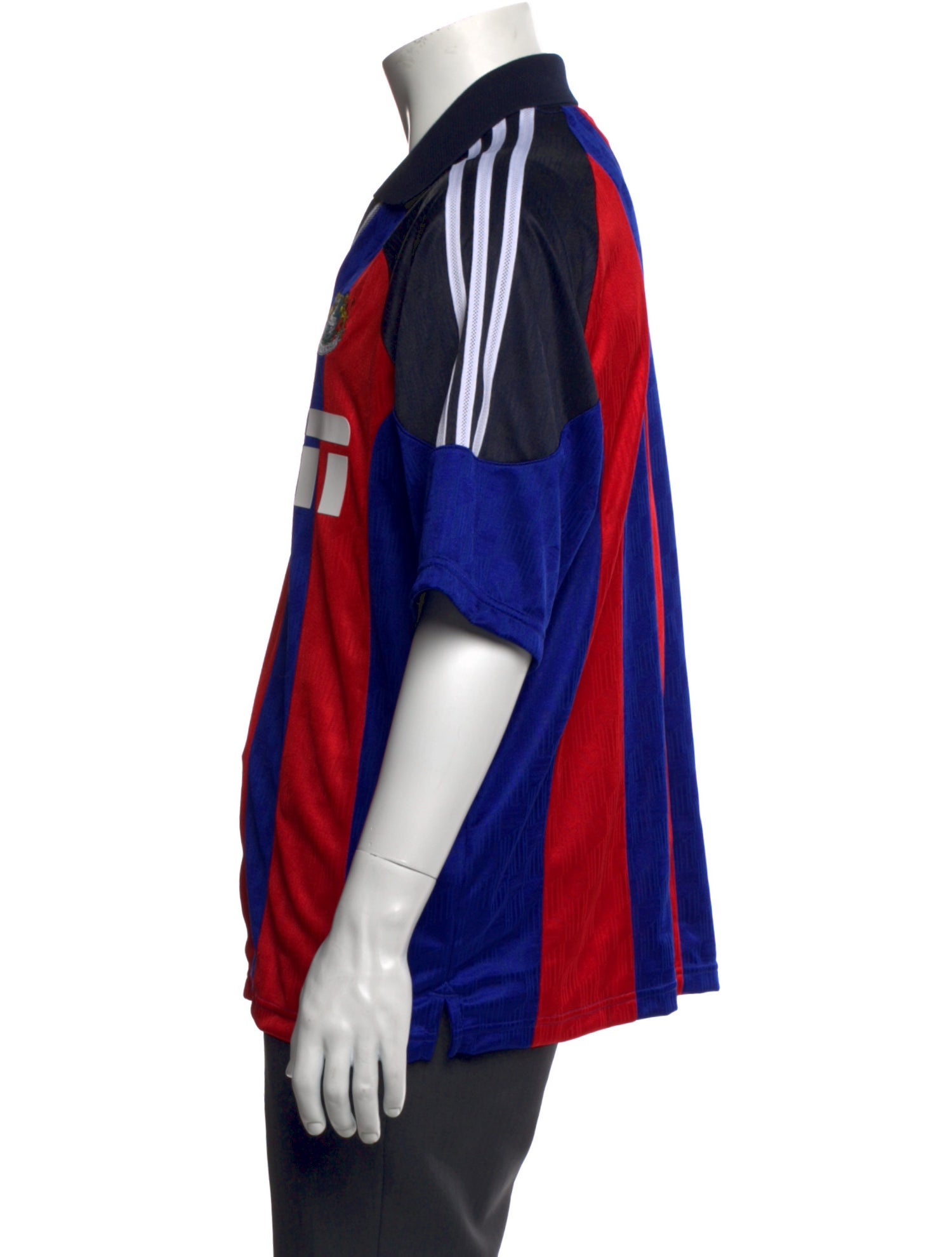 KITH x Adidas Striped V-Neck T-Shirt