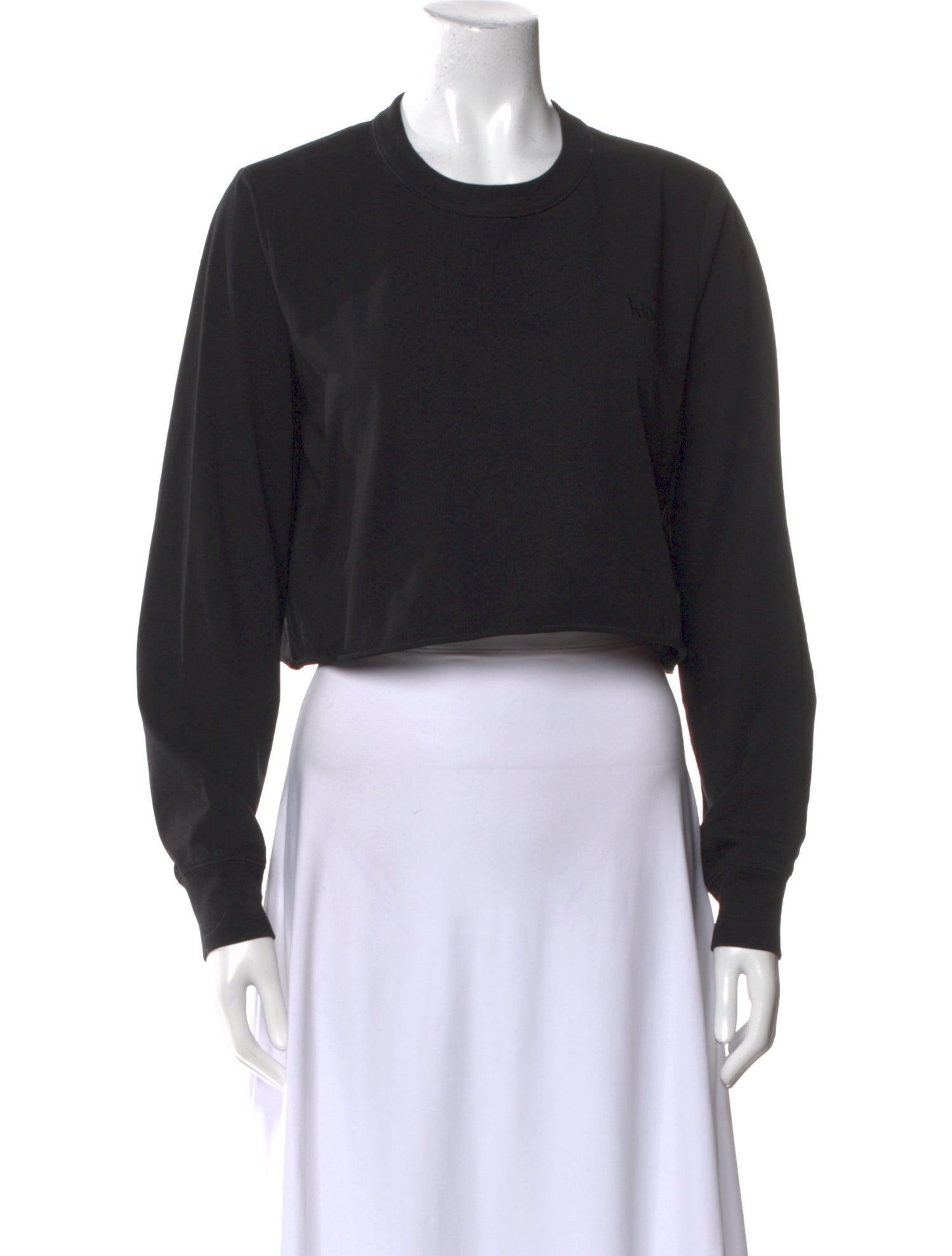 KITH Crew Neck Long Sleeve Crop Top