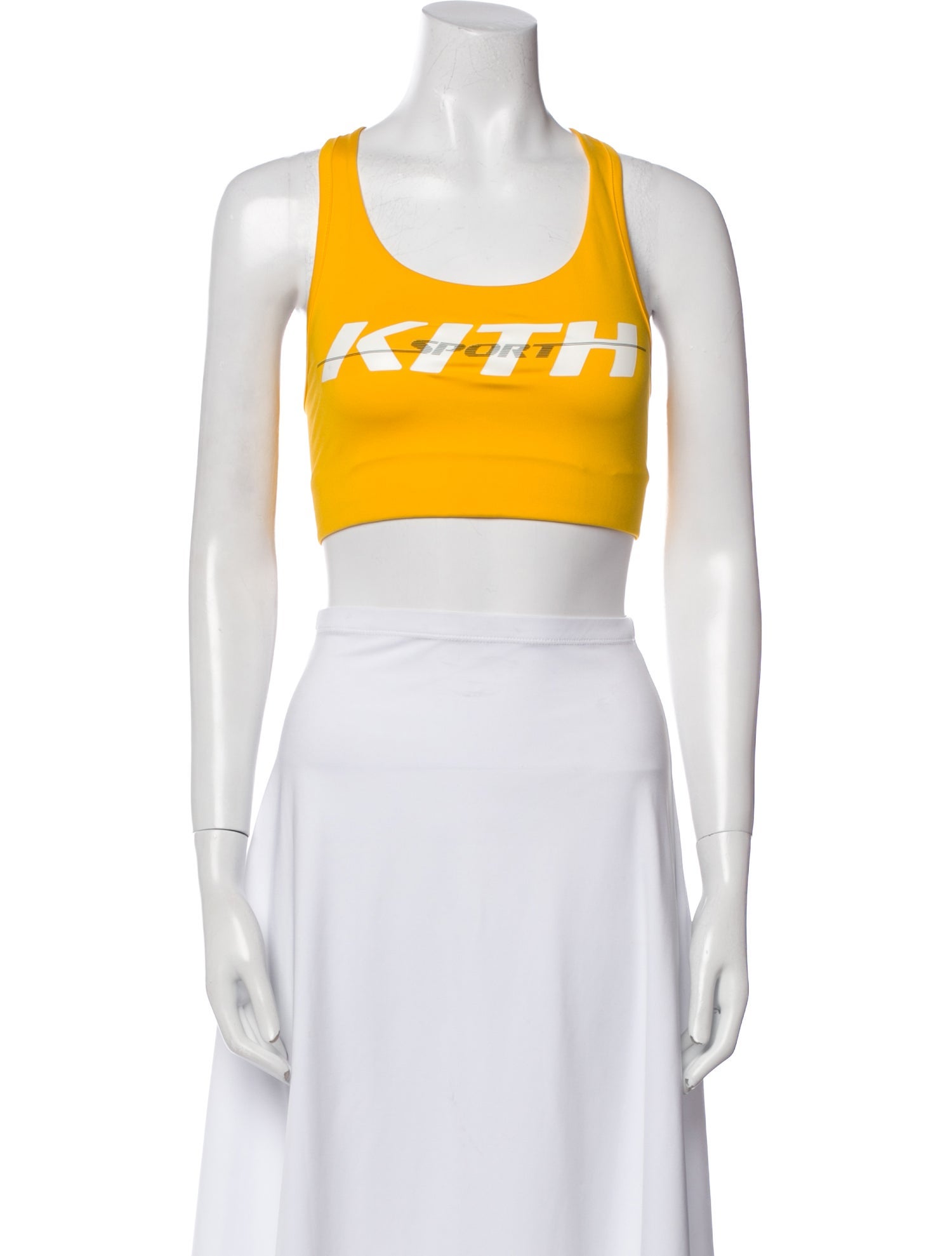 KITH Graphic Print Scoop Neck Crop Top