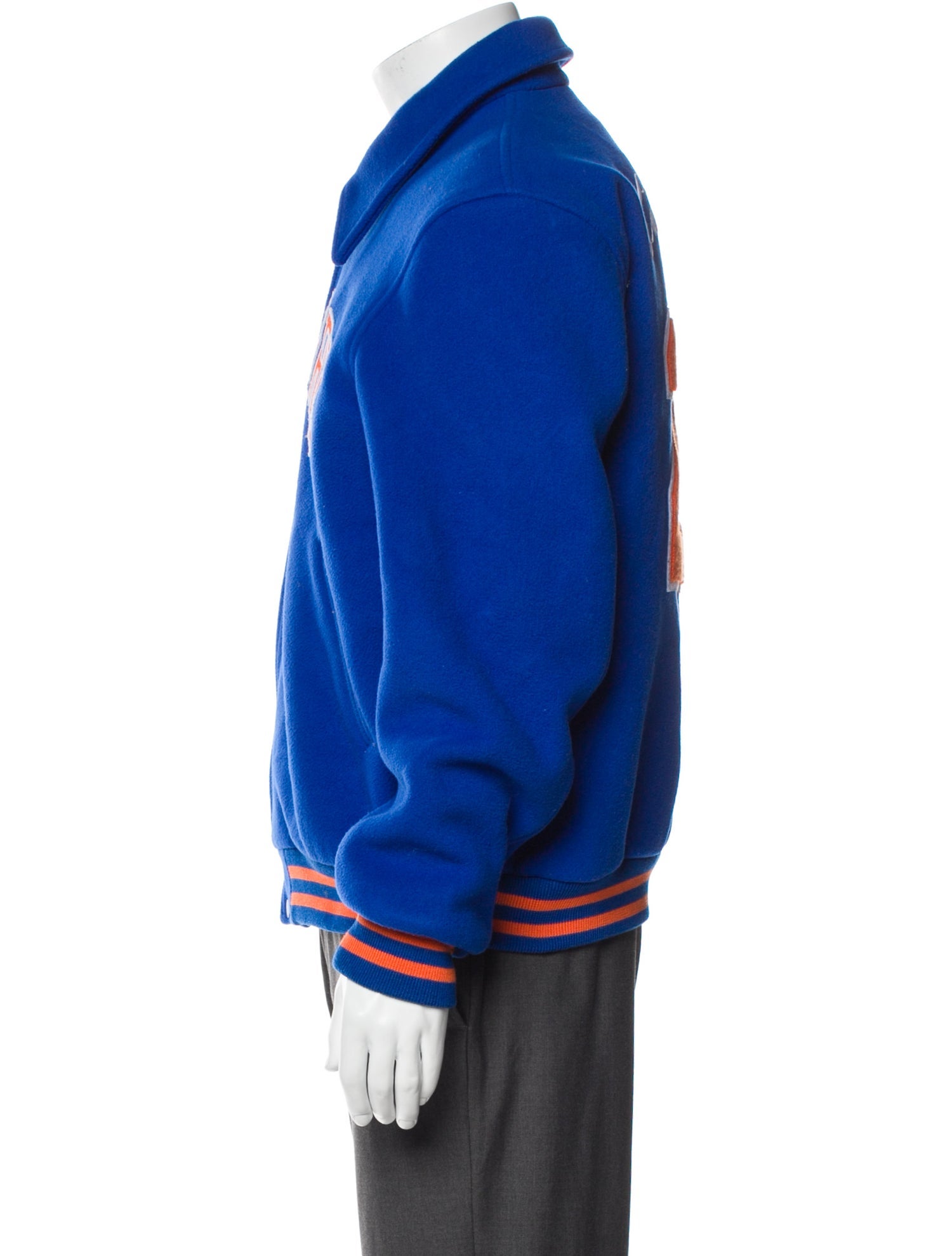 KITH Virgin Wool Graphic Print Varsity Jacket