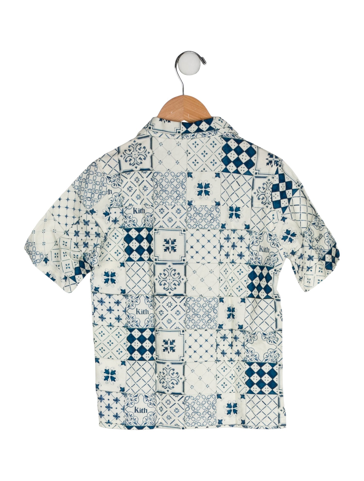 KITH Boys' Pattern Printed Short Sleeve Button Up Shirt