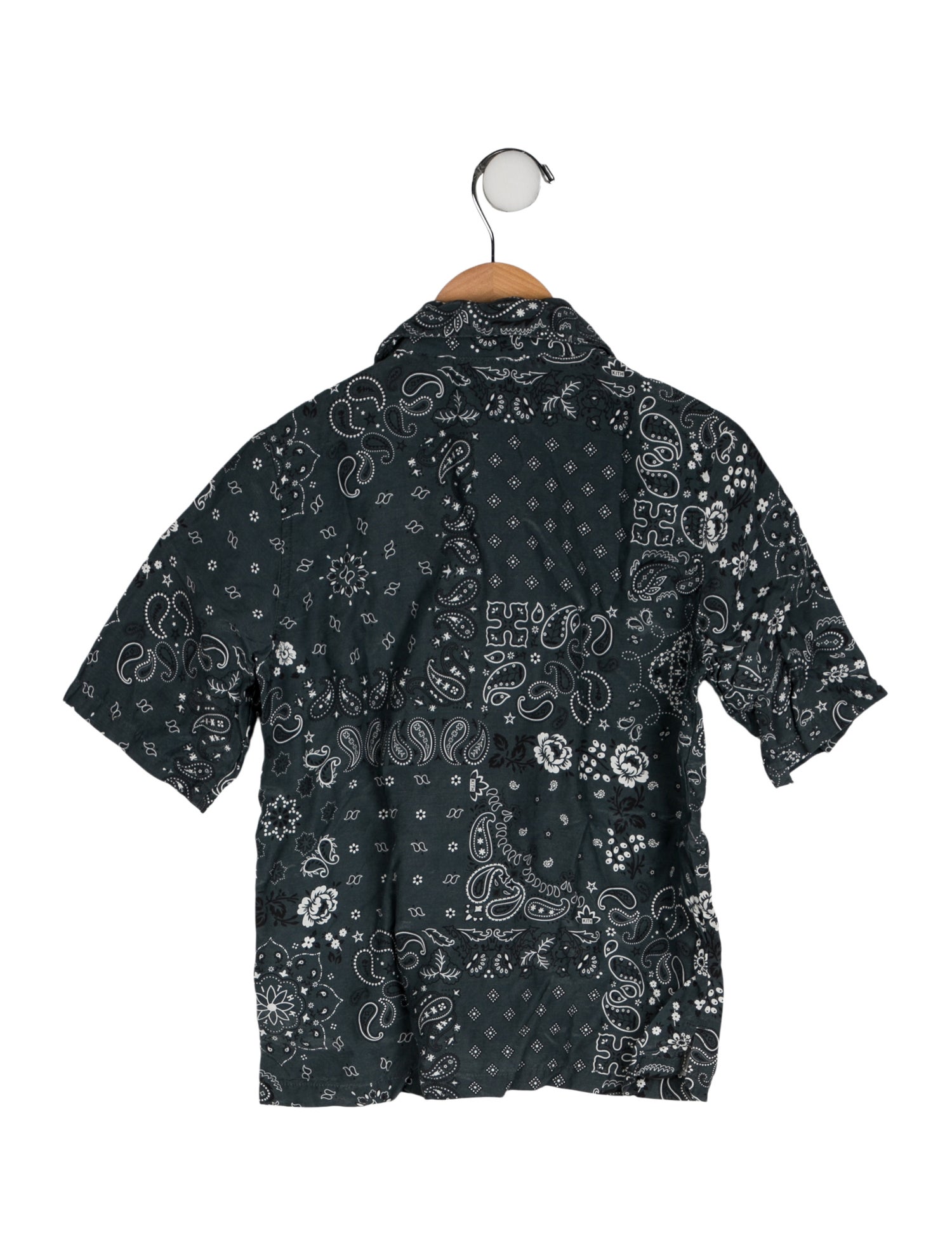 KITH Boys' Pattern Printed Short Sleeve Button Up Shirt