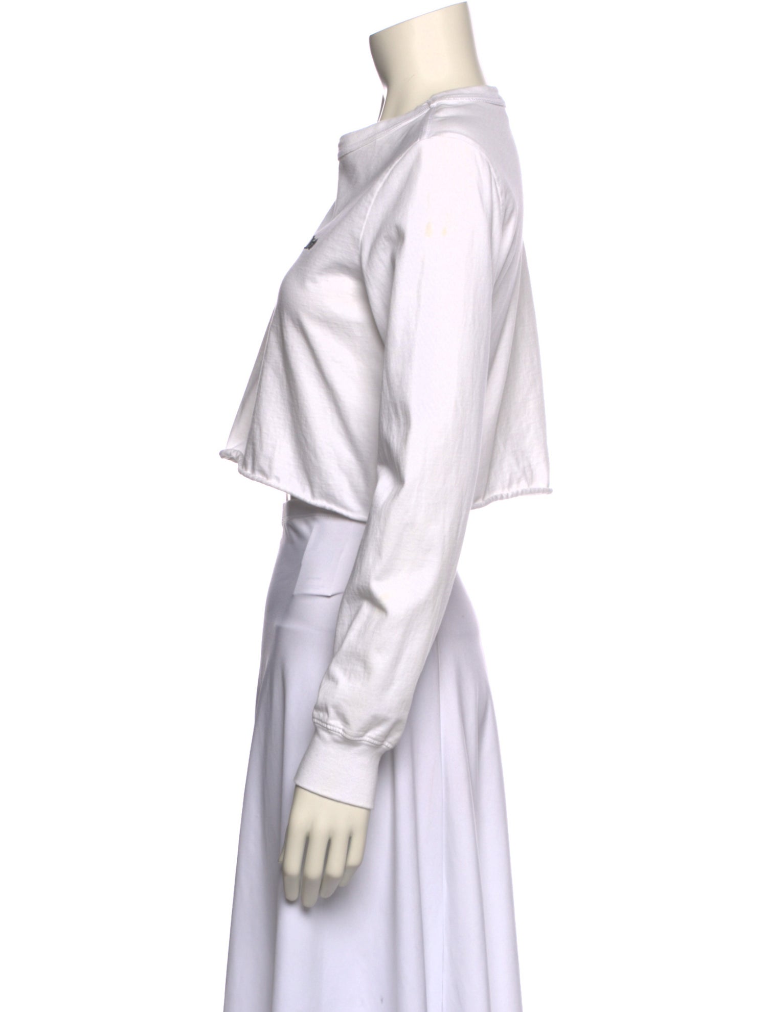 KITH Crew Neck Long Sleeve Crop Top