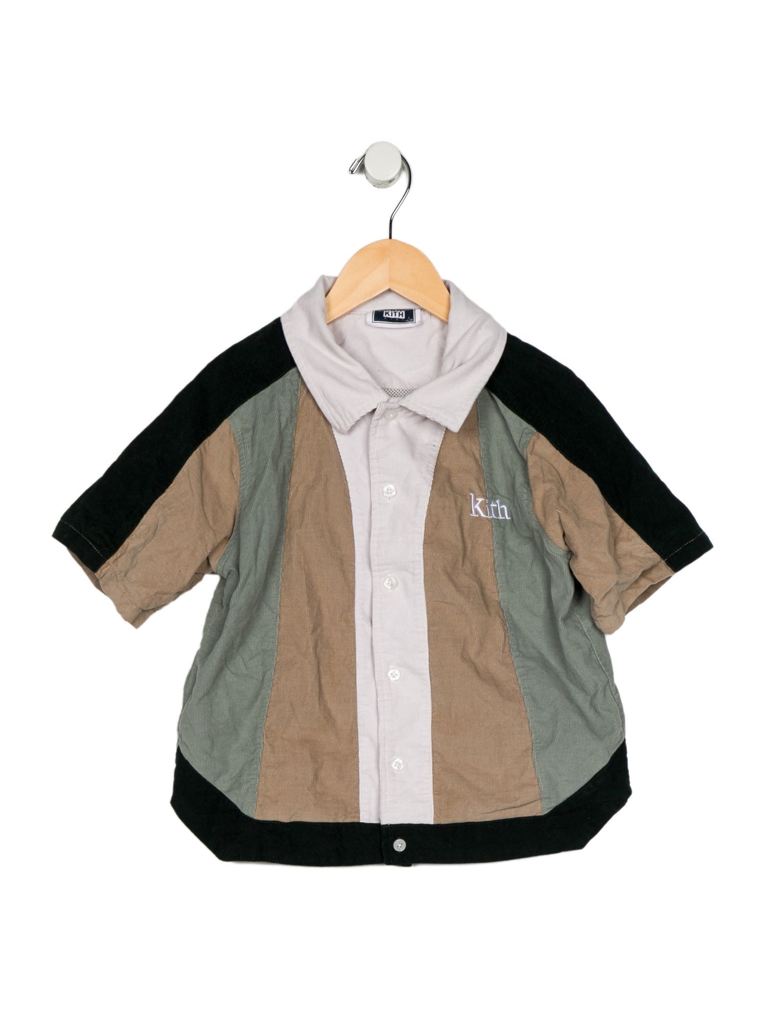 KITH Boys' Paneled Button-Up Shirt