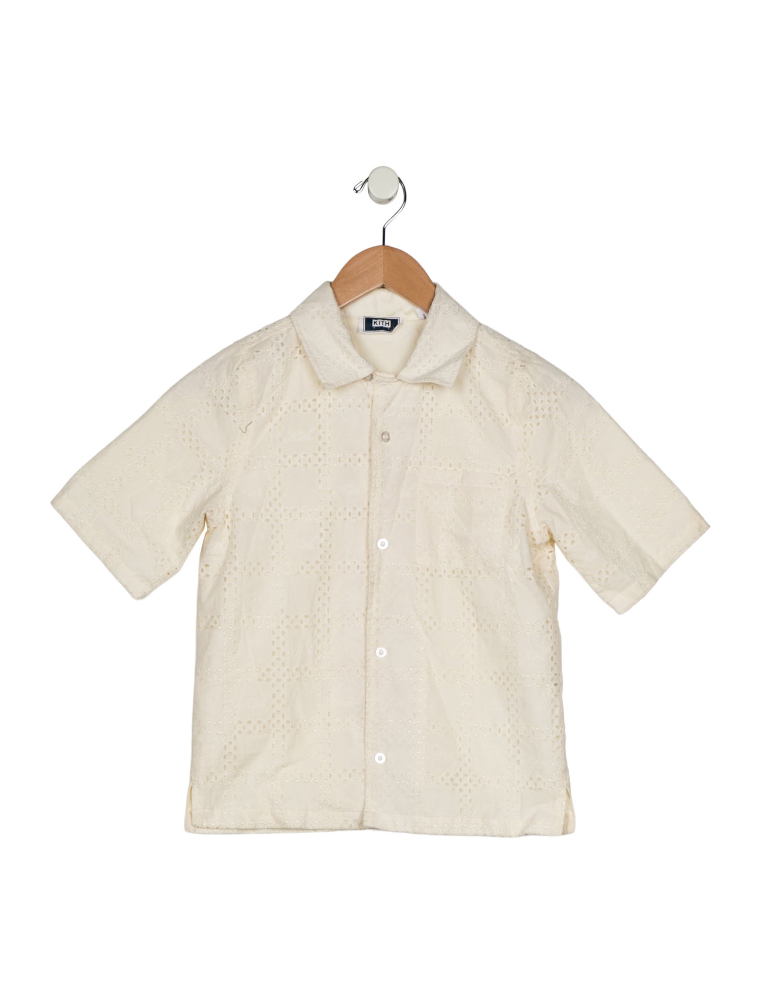 KITH Boys' Eyelet Short Sleeve Shirt