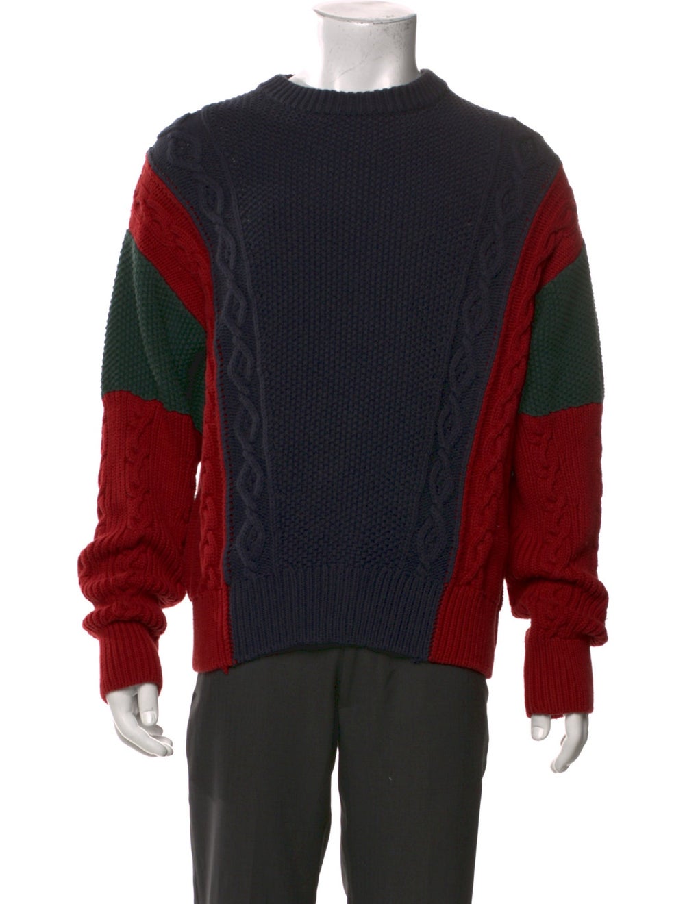 KITH Colorblock Pattern Crew Neck Pullover - image 1