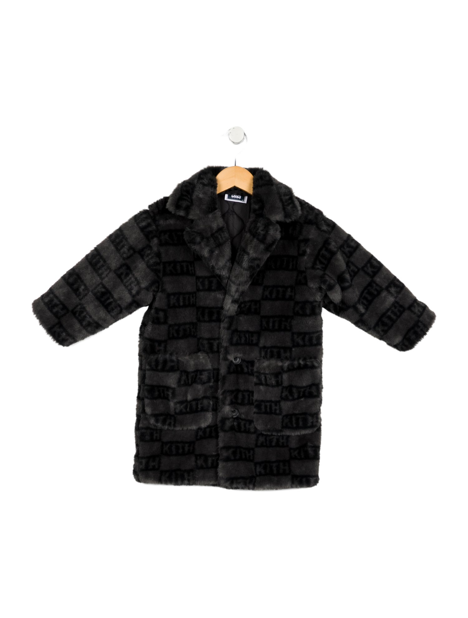 KITH Toddler Girls' Faux Fur Patterned Coat