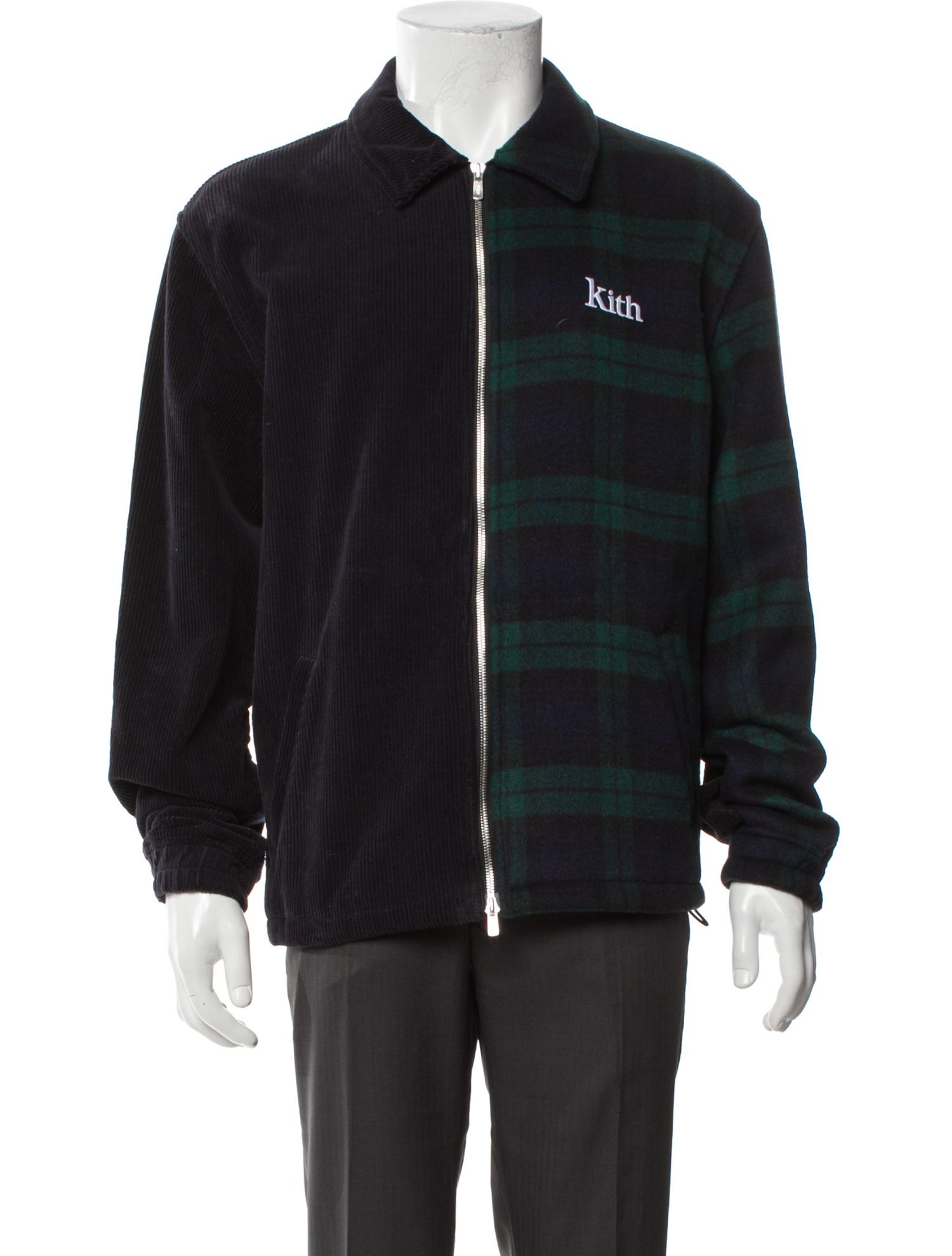 KITH Wool Plaid Print Denim Jacket