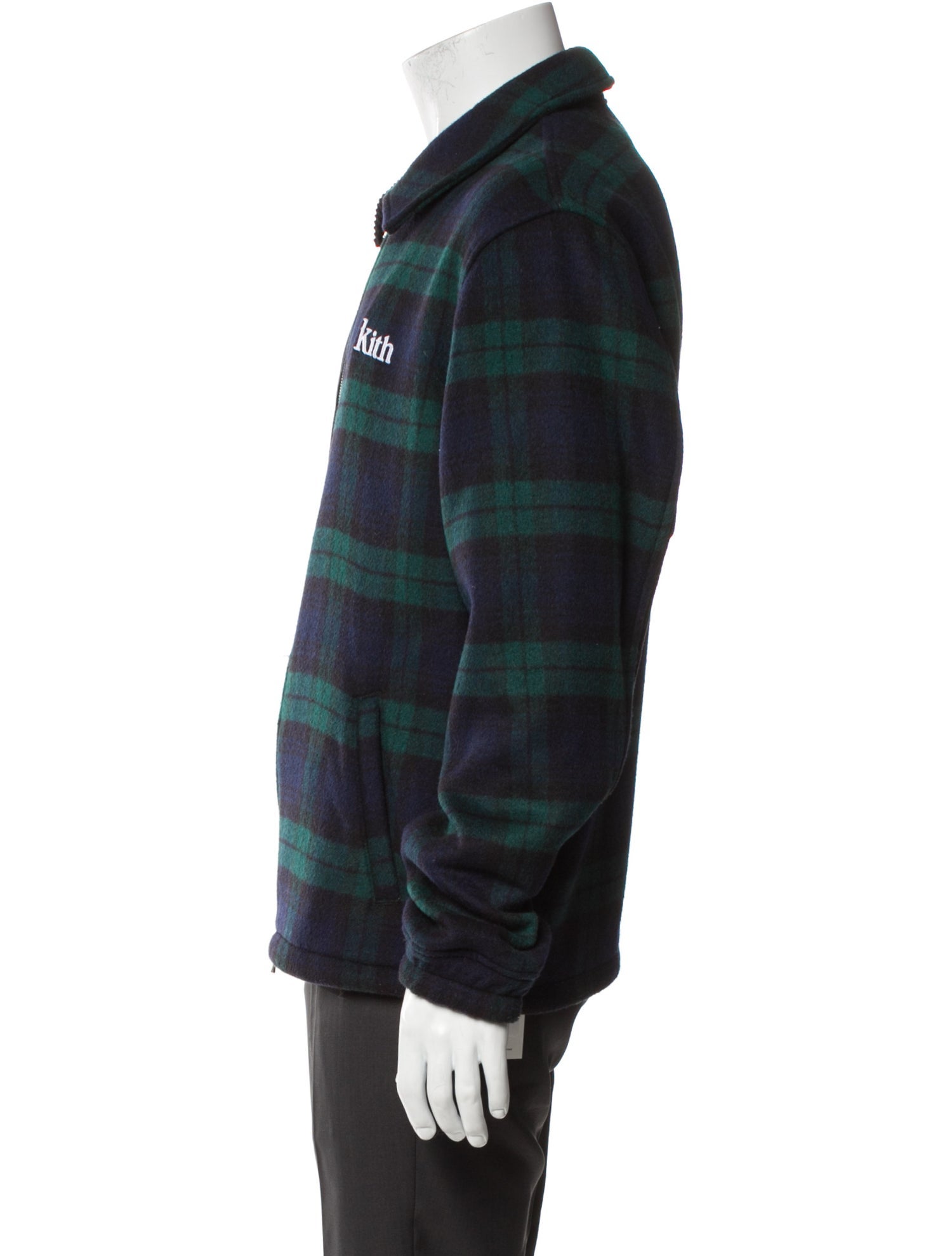 KITH Wool Plaid Print Denim Jacket