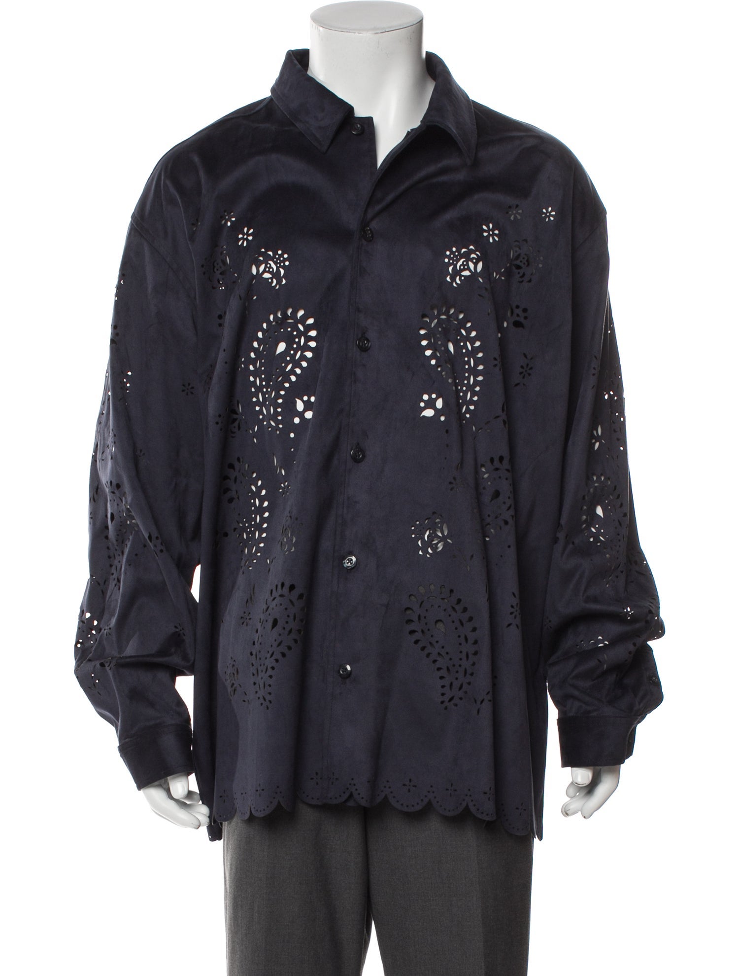 KITH Graphic Print Long Sleeve Denim Shirt