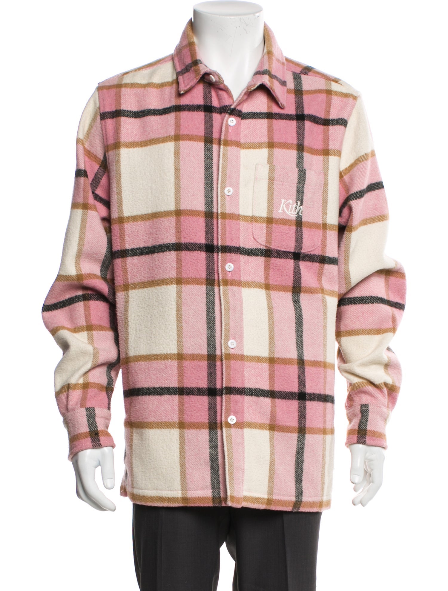 KITH Plaid Print Long Sleeve Shirt