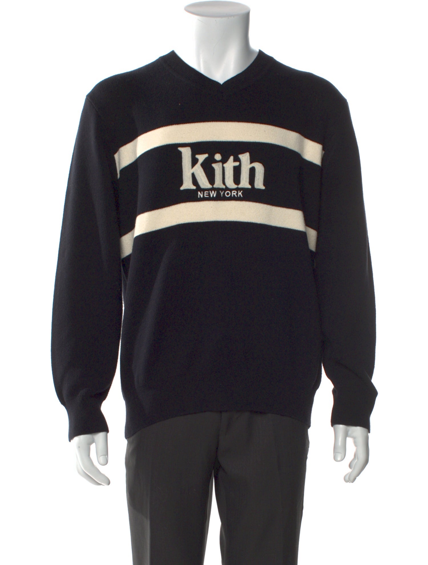 KITH Graphic Print V-Neck Pullover