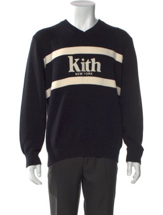 KITH Graphic Print V-Neck Pullover