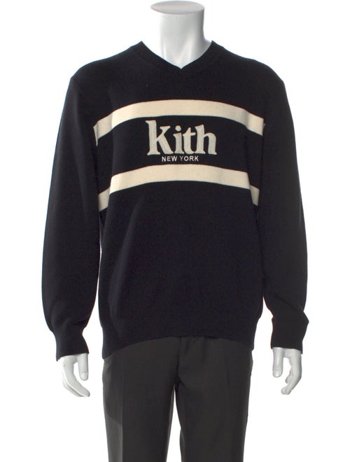 KITH Graphic Print V-Neck Pullover