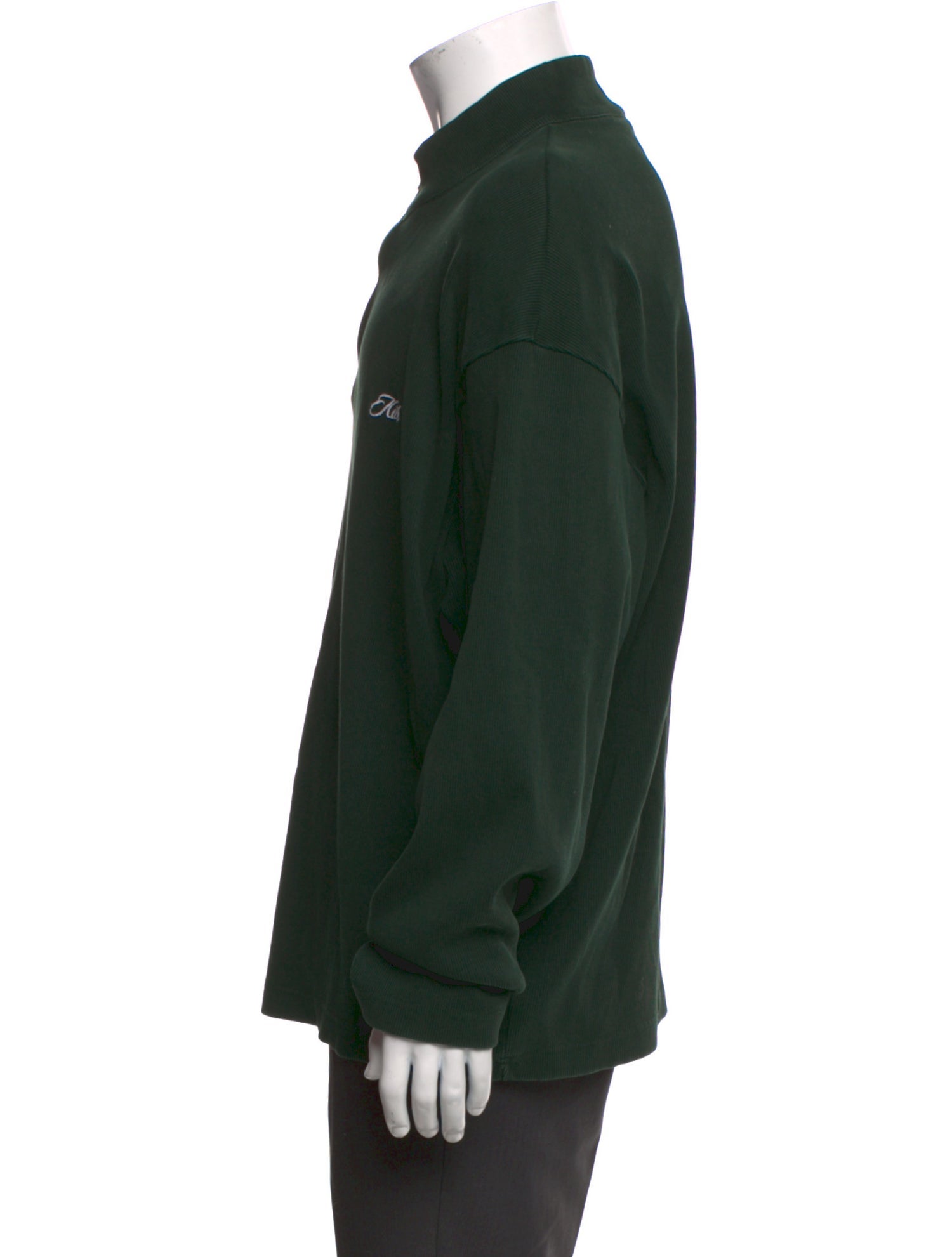 KITH Graphic Print Mock Neck Polo Sweater