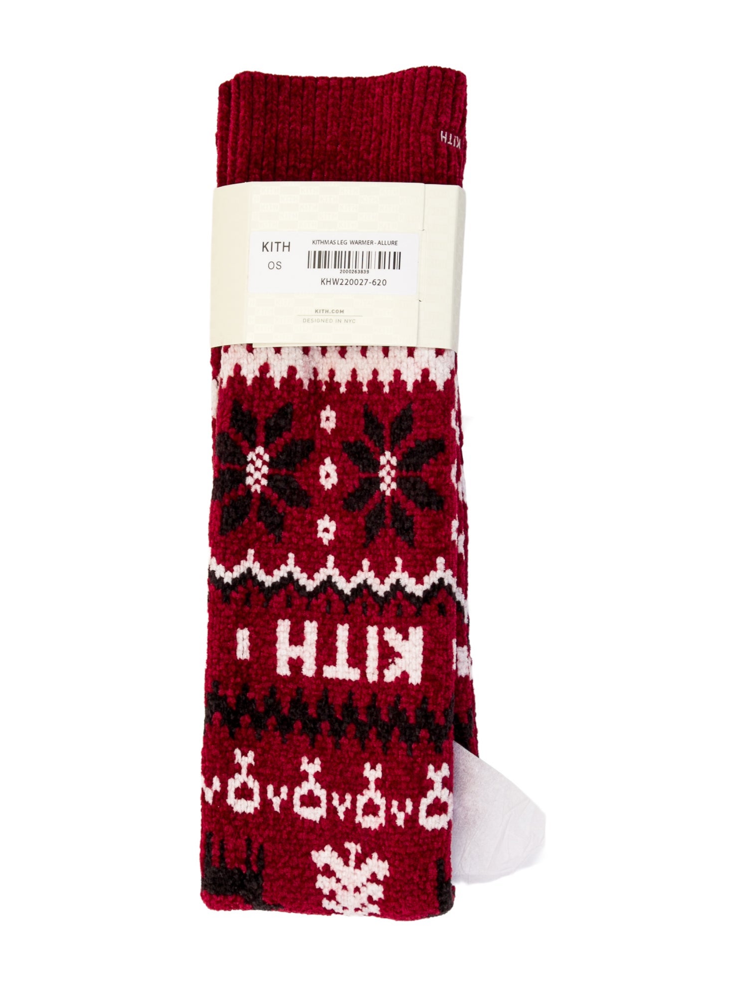 KITH pattern print knitted arm gloves