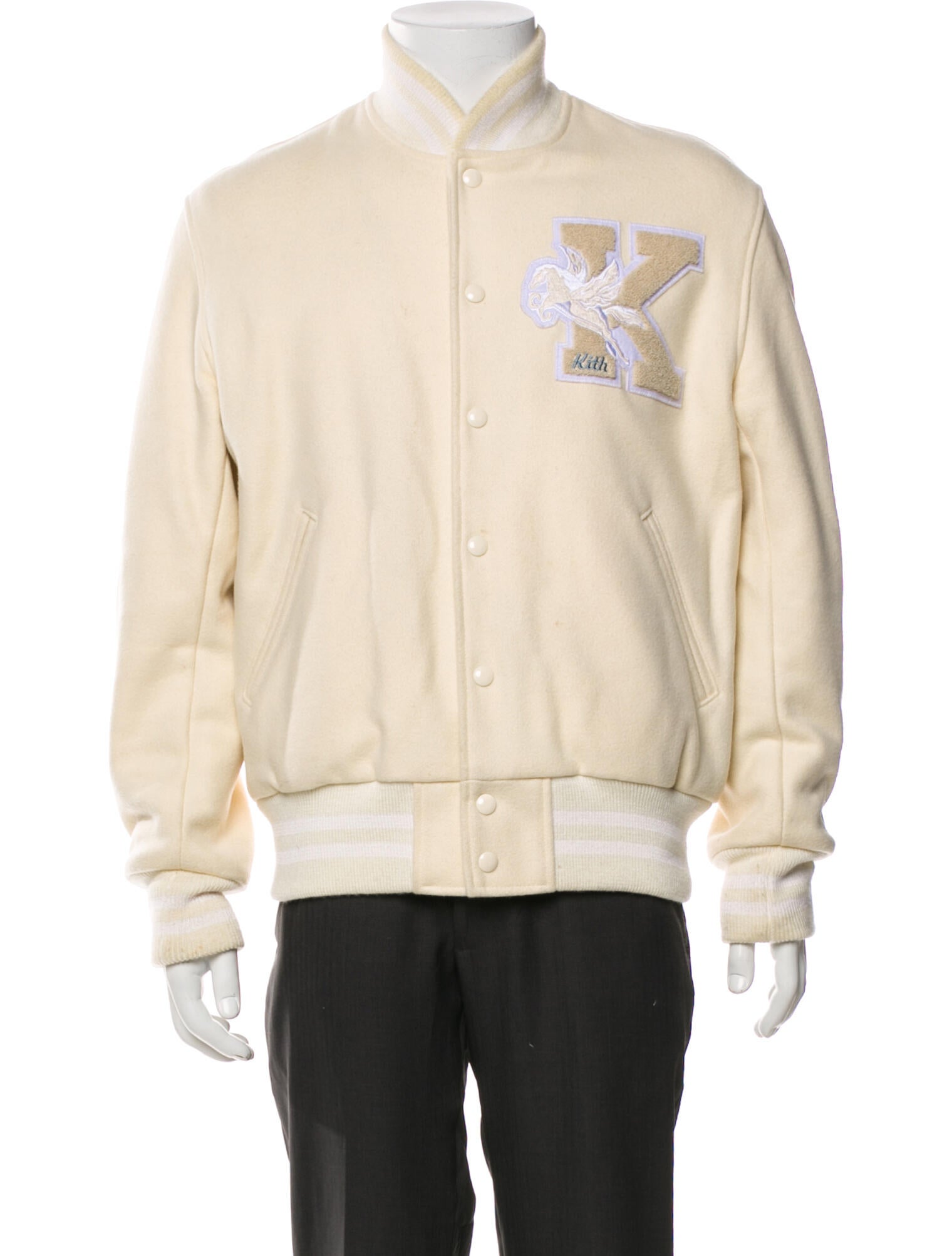 KITH Wool Graphic Print Bomber Jacket