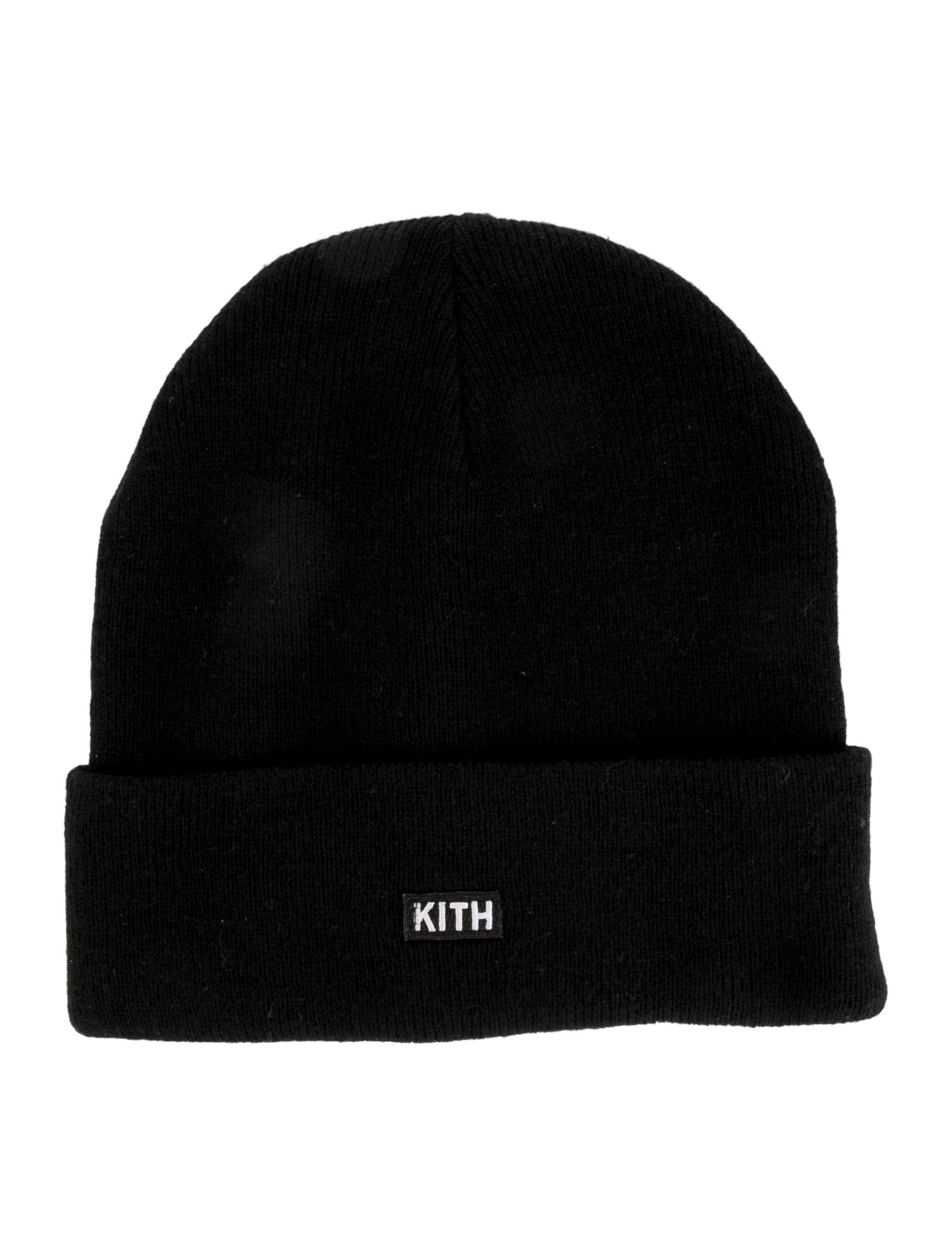 KITH Black Acrylic Kith Knit Beanie with logo at front