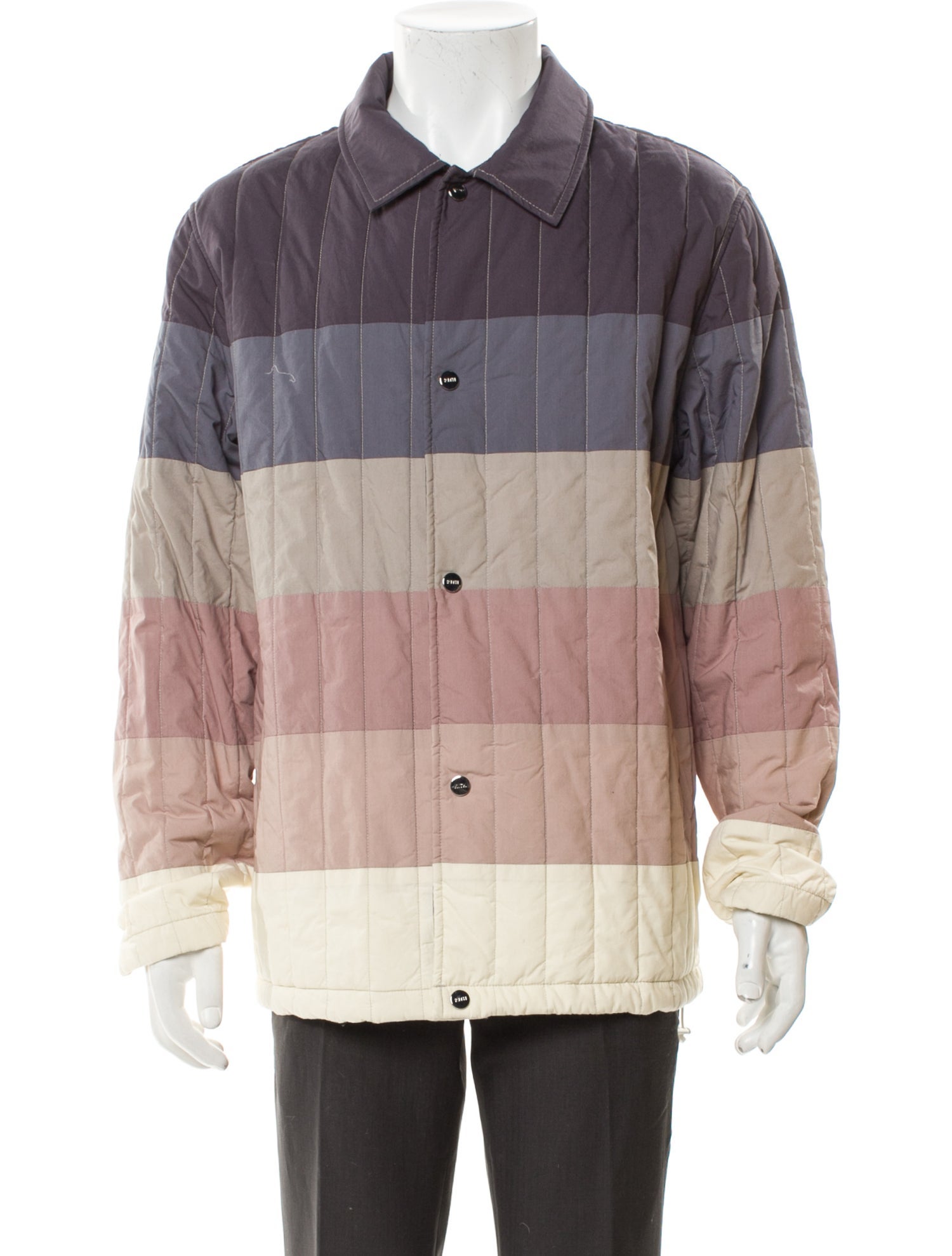 KITH Colorblock Pattern Puffer Coat