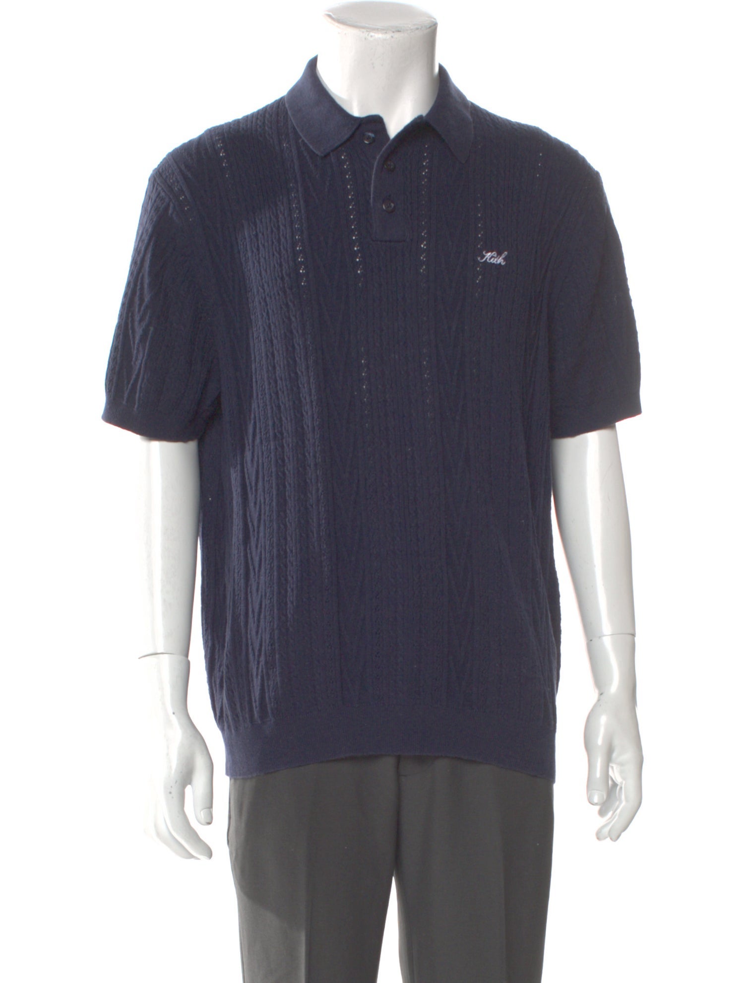 KITH Mock Neck Short Sleeve Polo Sweater