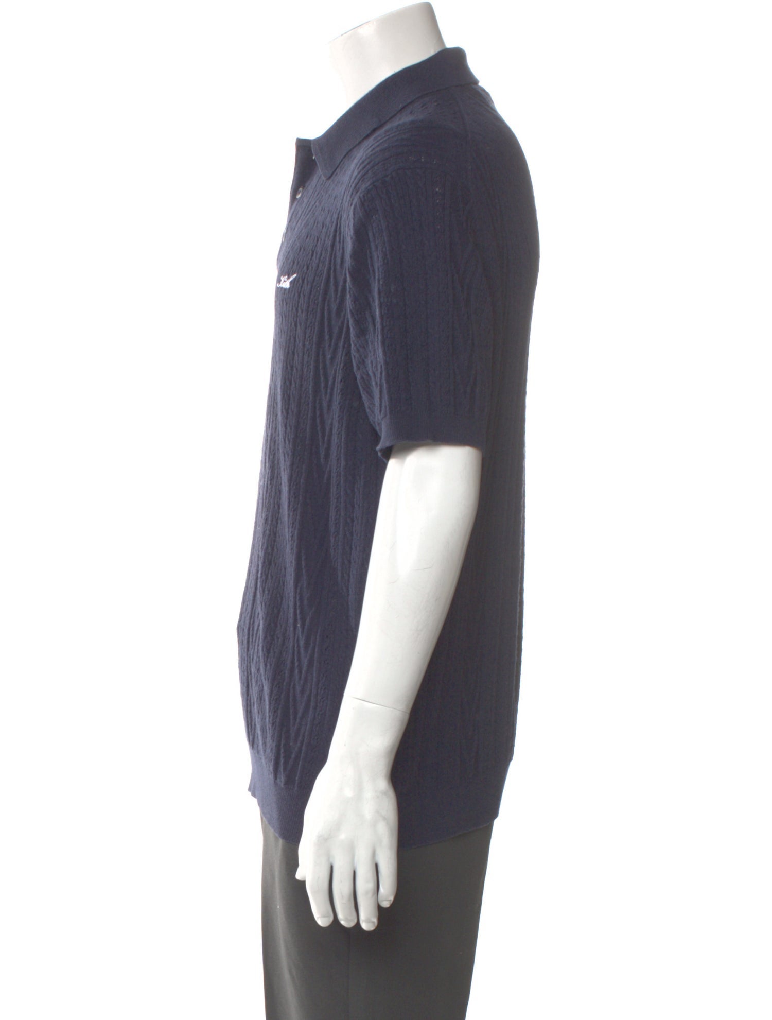 KITH Mock Neck Short Sleeve Polo Sweater