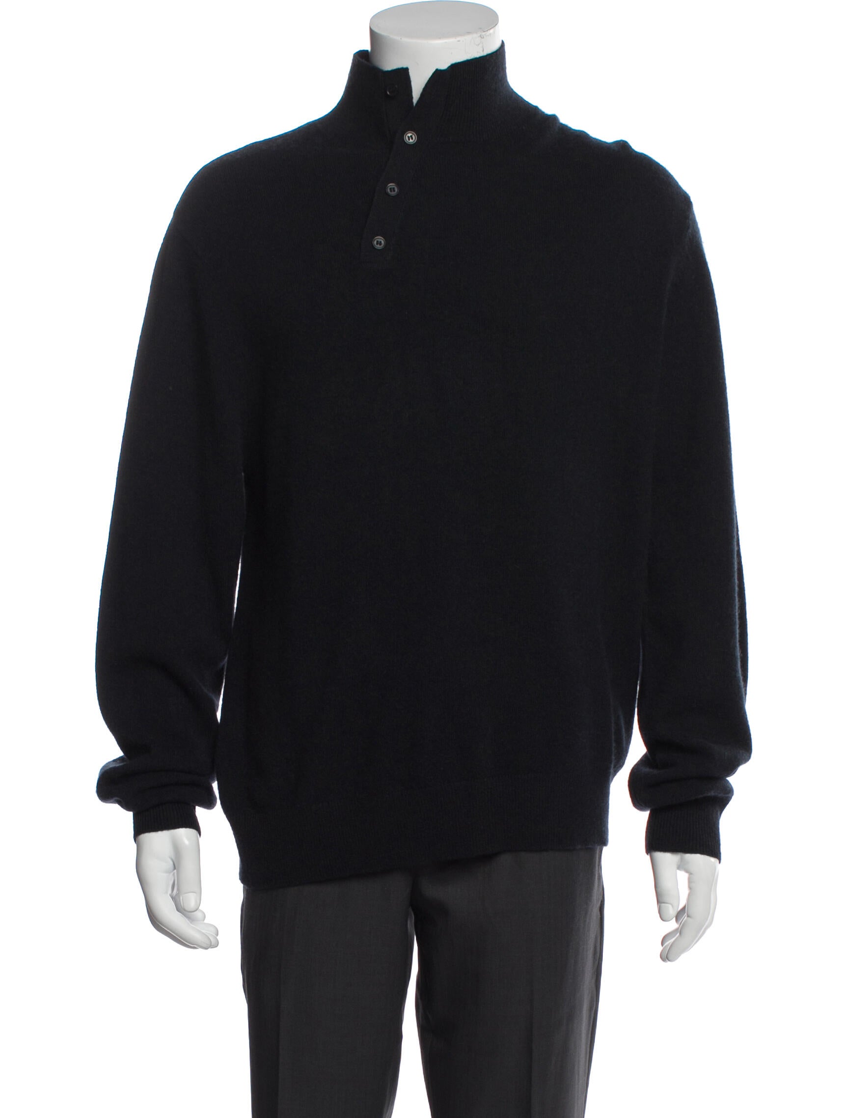 KITH Cashmere Mock Neck Polo Sweater
