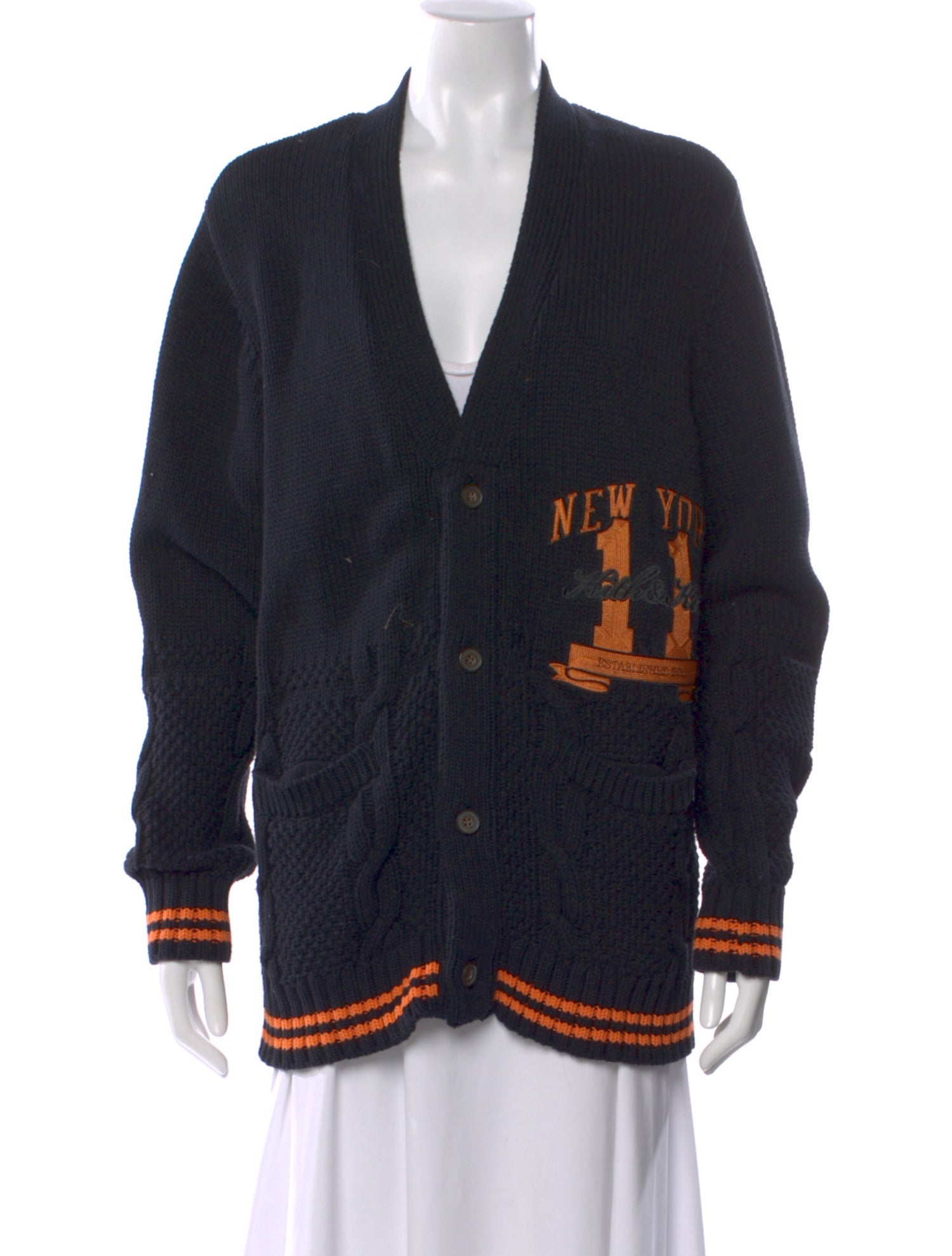 KITH Striped V-Neck Sweater