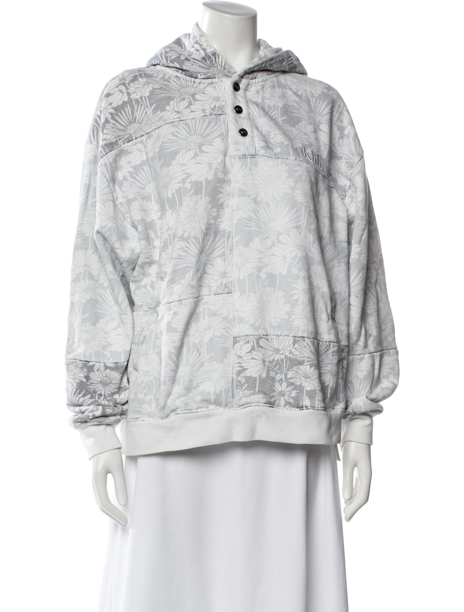 KITH Floral Print Crew Neck Hoodie