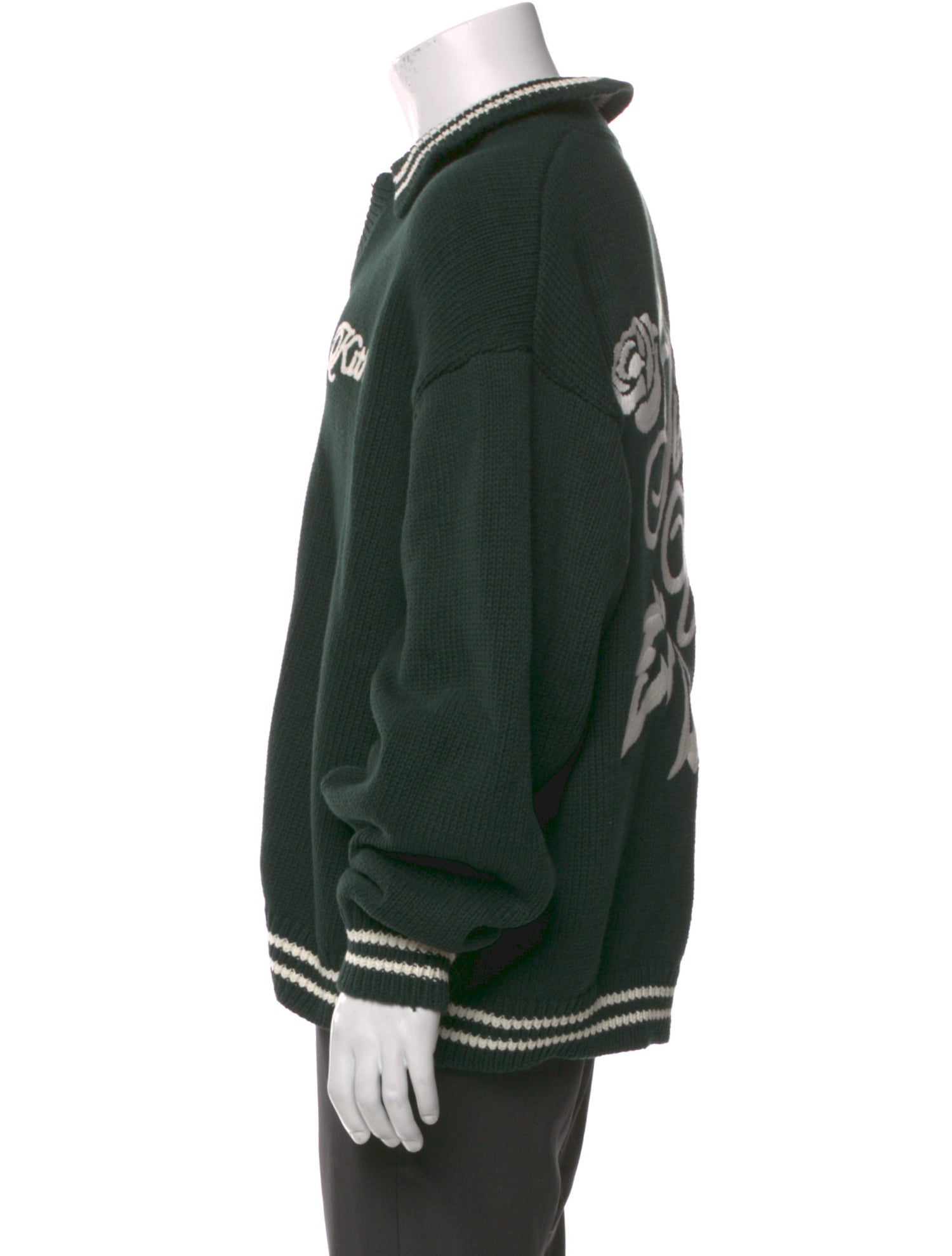 KITH Graphic Print Collar Polo Sweater