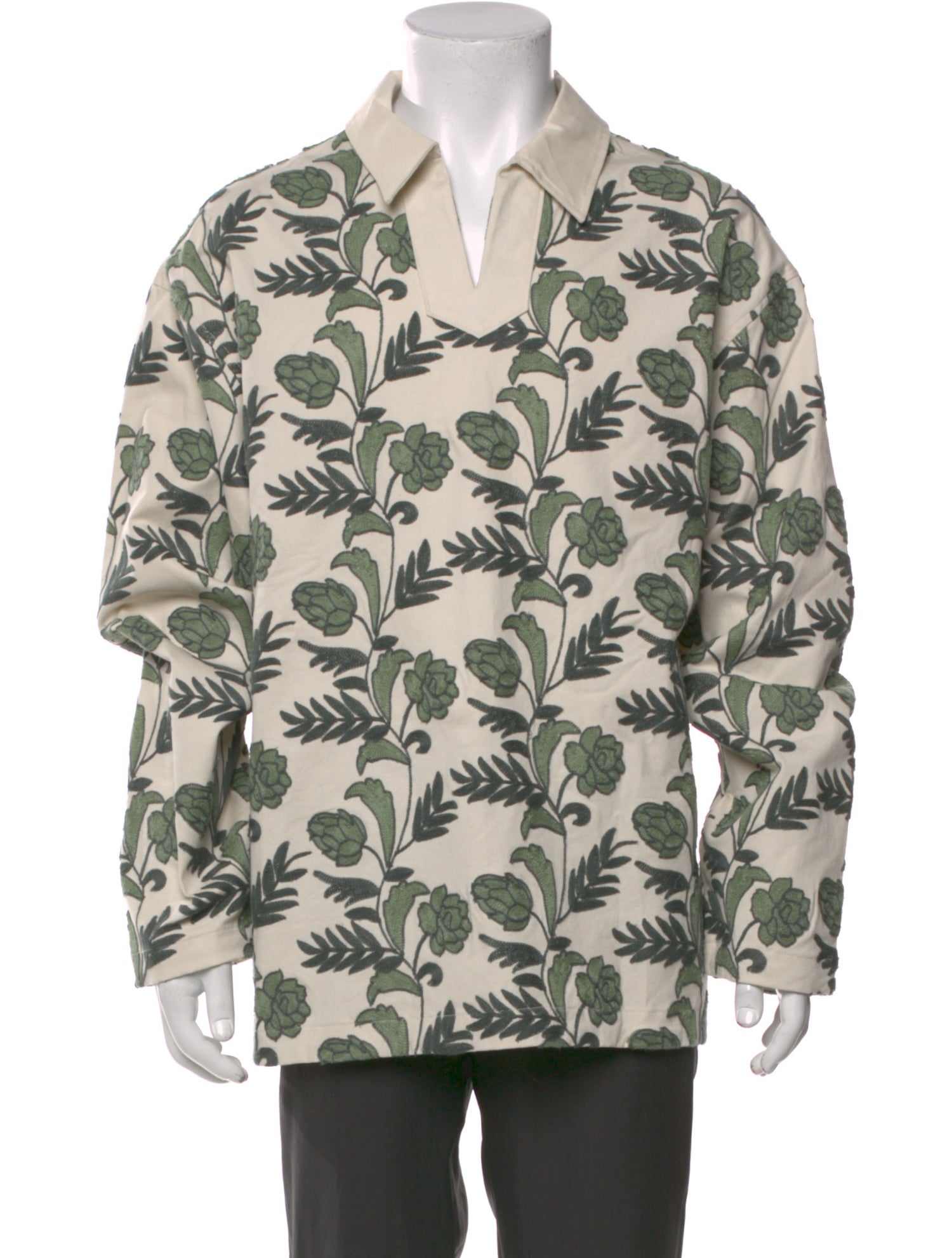 KITH Floral Print Long Sleeve Shirt