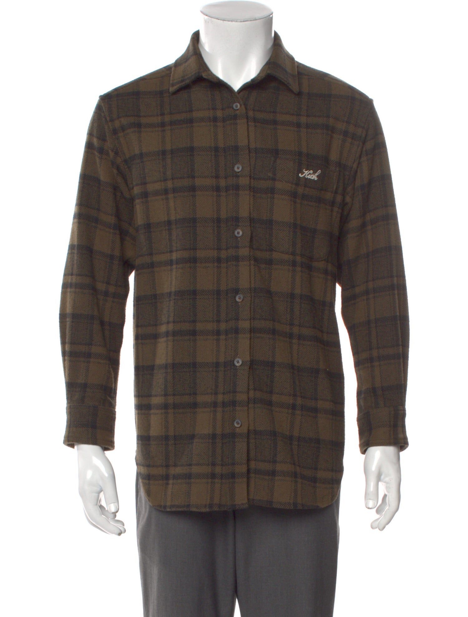 KITH Plaid Print Long Sleeve Shirt