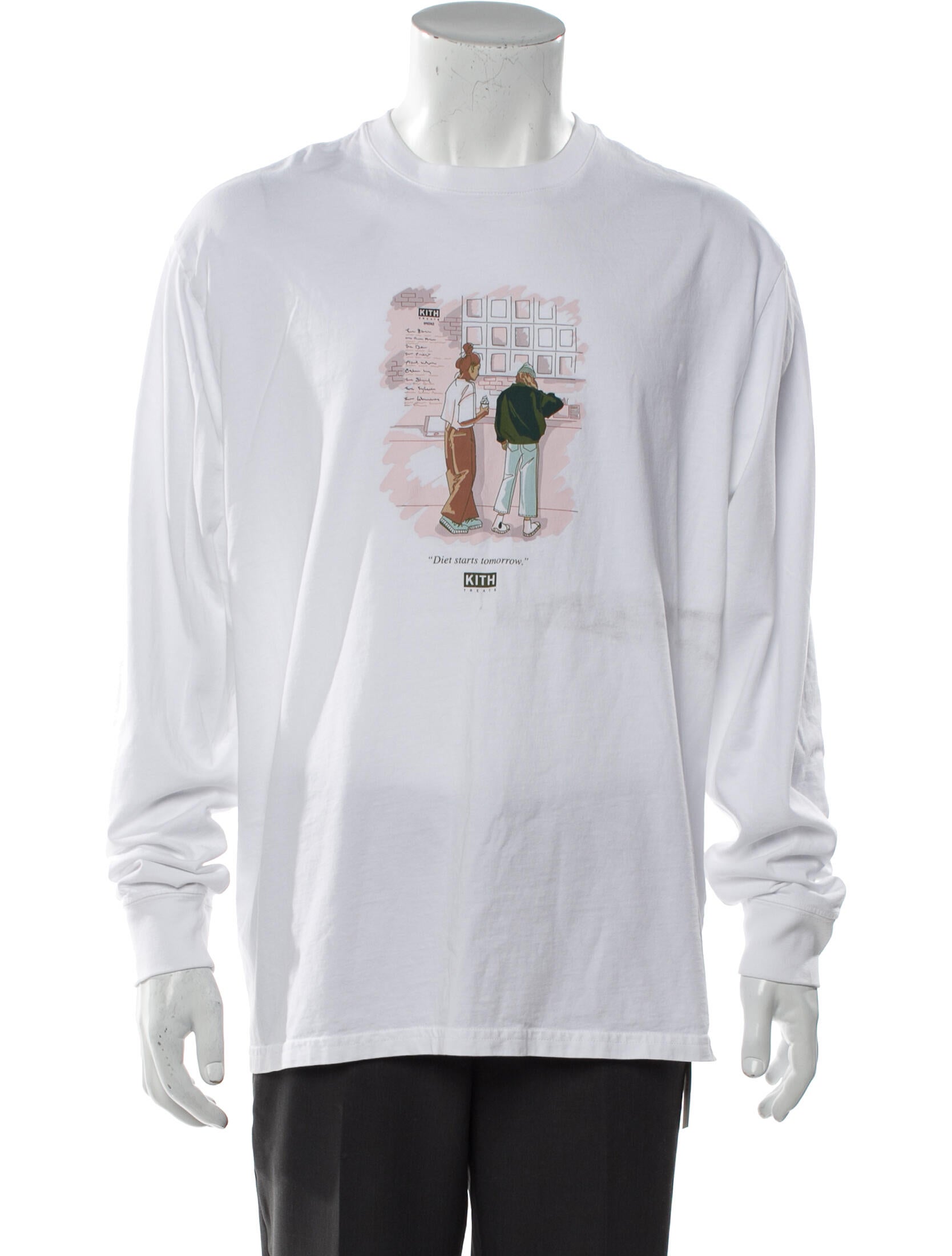 KITH Graphic Print Crew Neck Henley