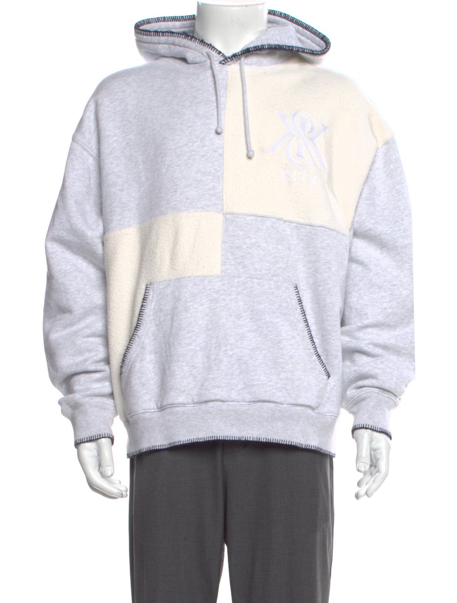 KITH Colorblock Pattern Crew Neck Hoodie