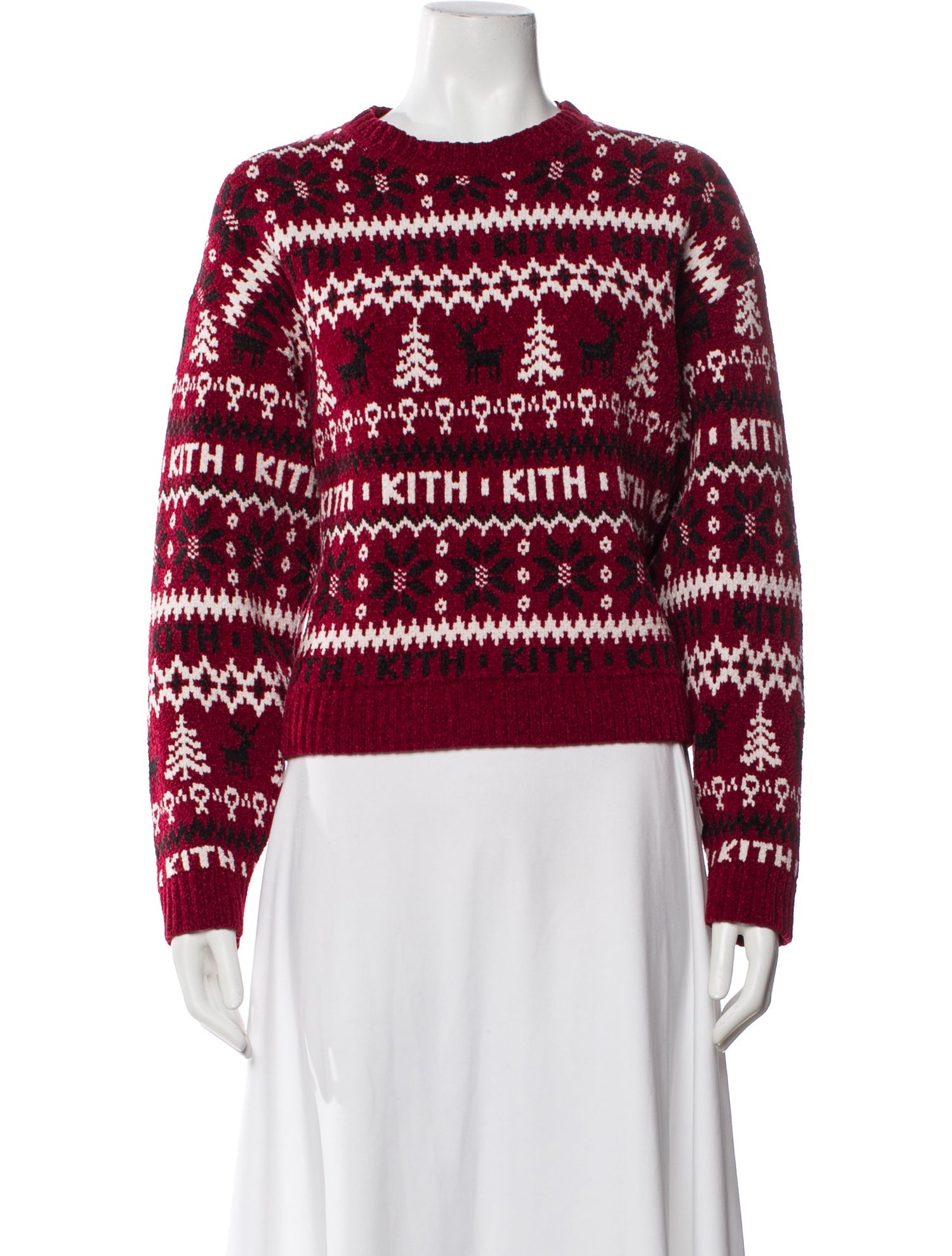 KITH Girls' Logo Print Long Sleeve Sweater