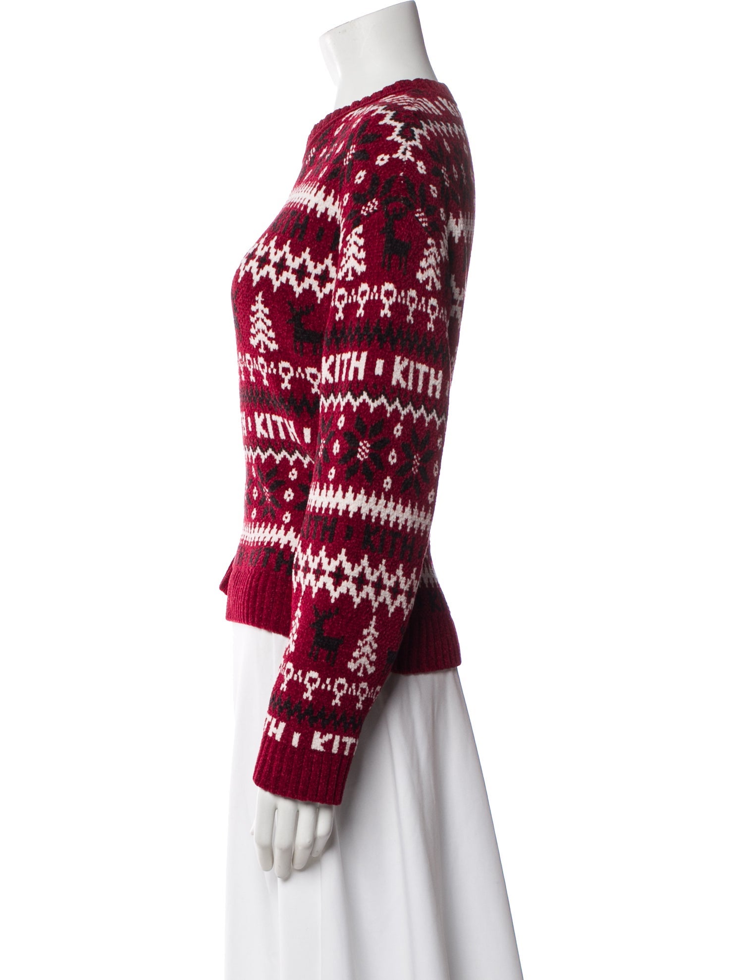 KITH Girls' Logo Print Long Sleeve Sweater