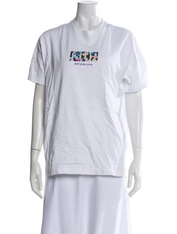 Pre-owned Kith Graphic Print Crew Neck T-shirt In White