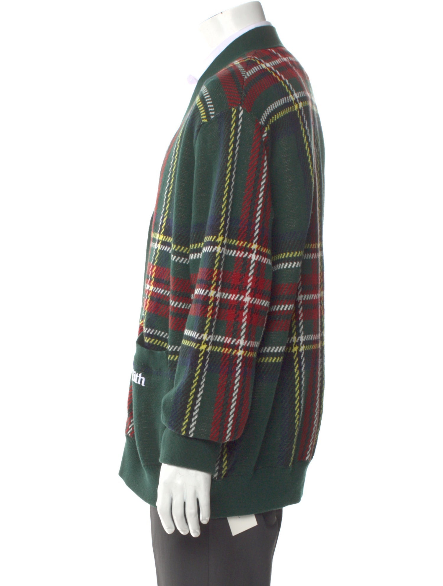 KITH Plaid Print V-Neck Cardigan