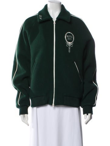 Pre-owned Kith Virgin Wool Bomber Jacket W/ Tags In Green