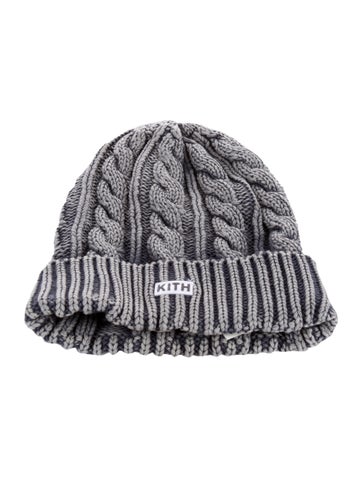 Pre-owned Kith Ribbed Winter Beanie In Gray