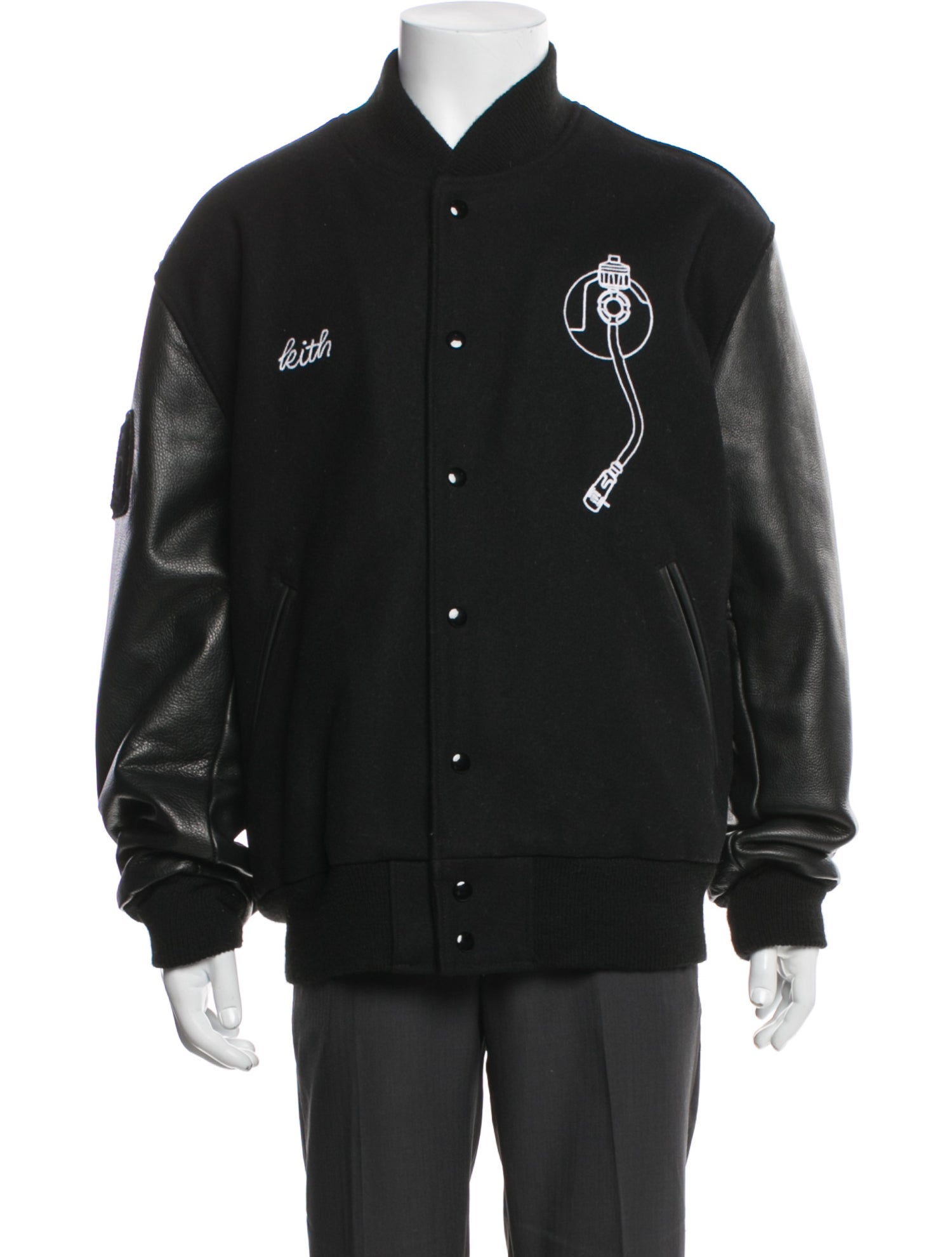 KITH Wool Graphic Print Varsity Jacket