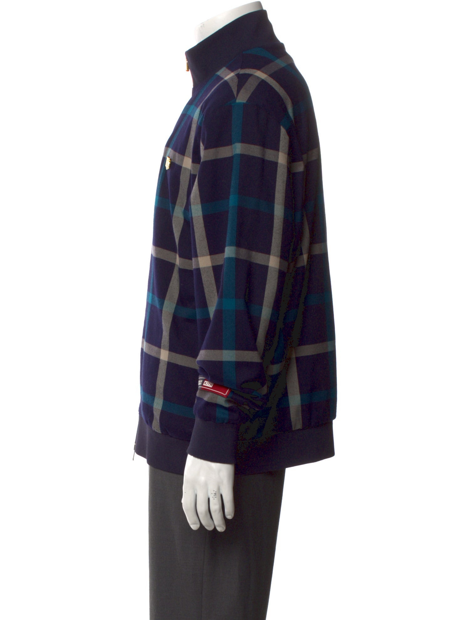 KITH Plaid Print Mock Neck Pullover