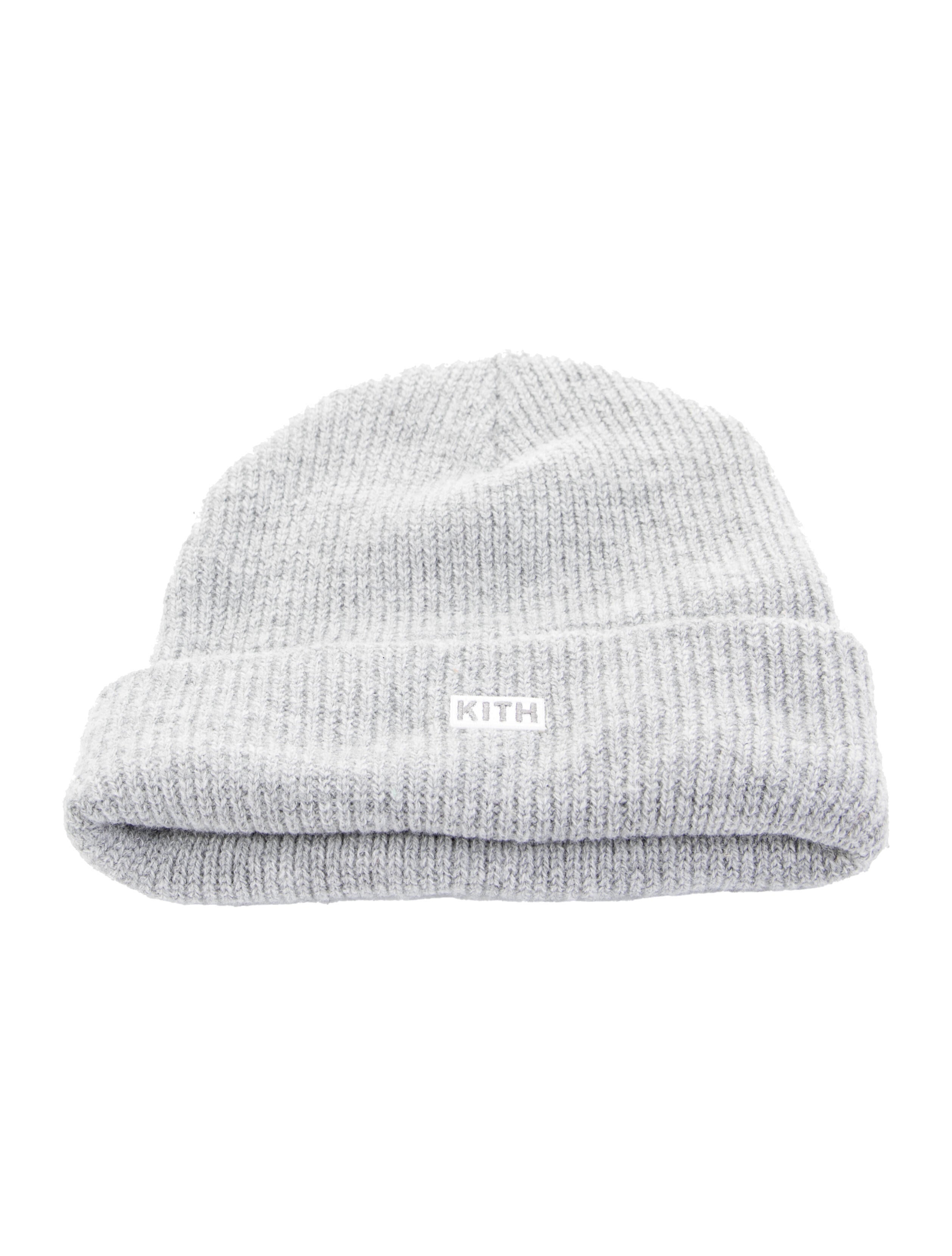 KITH Men's Grey Knitted Beanie