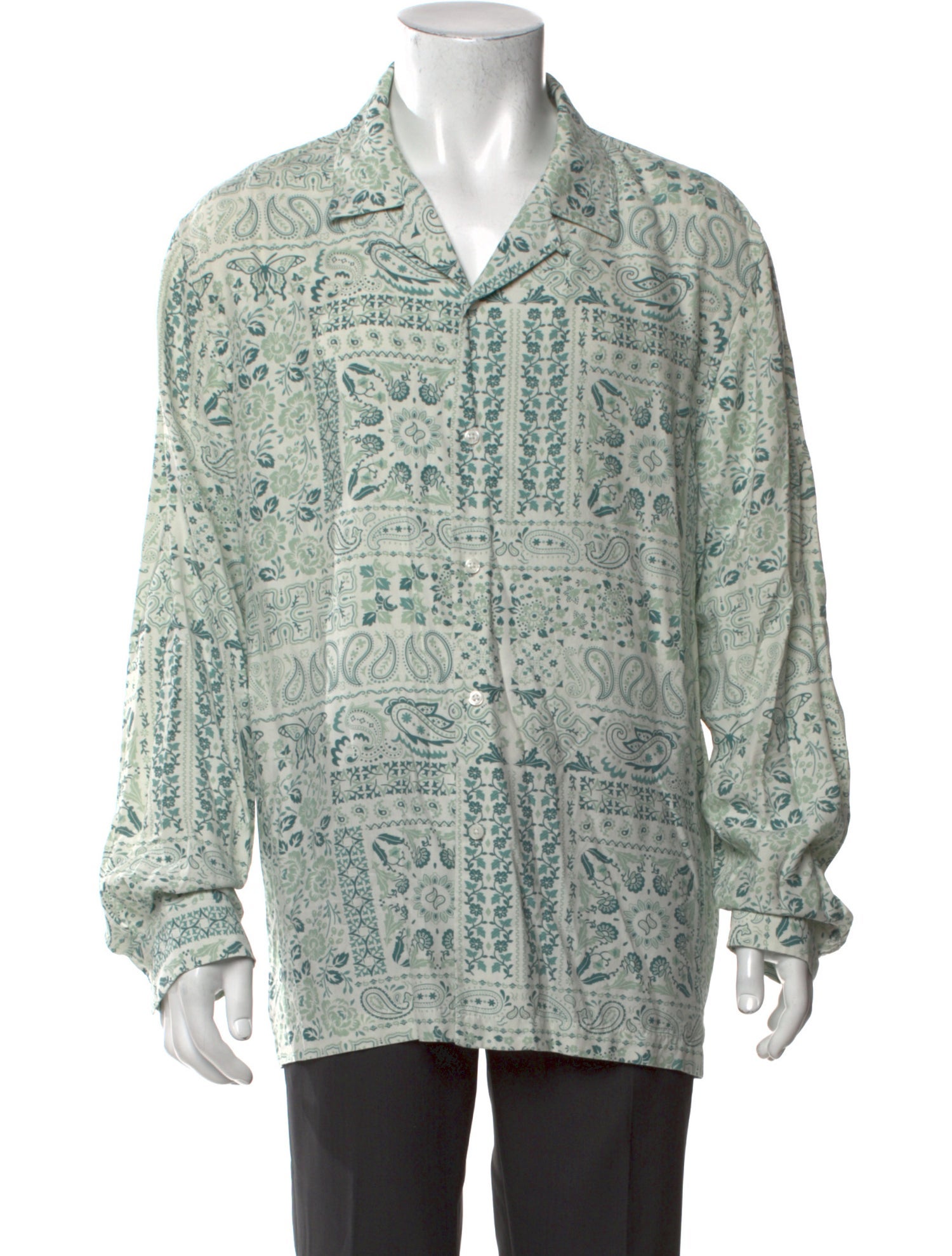 KITH Silk Paisley Print Shirt