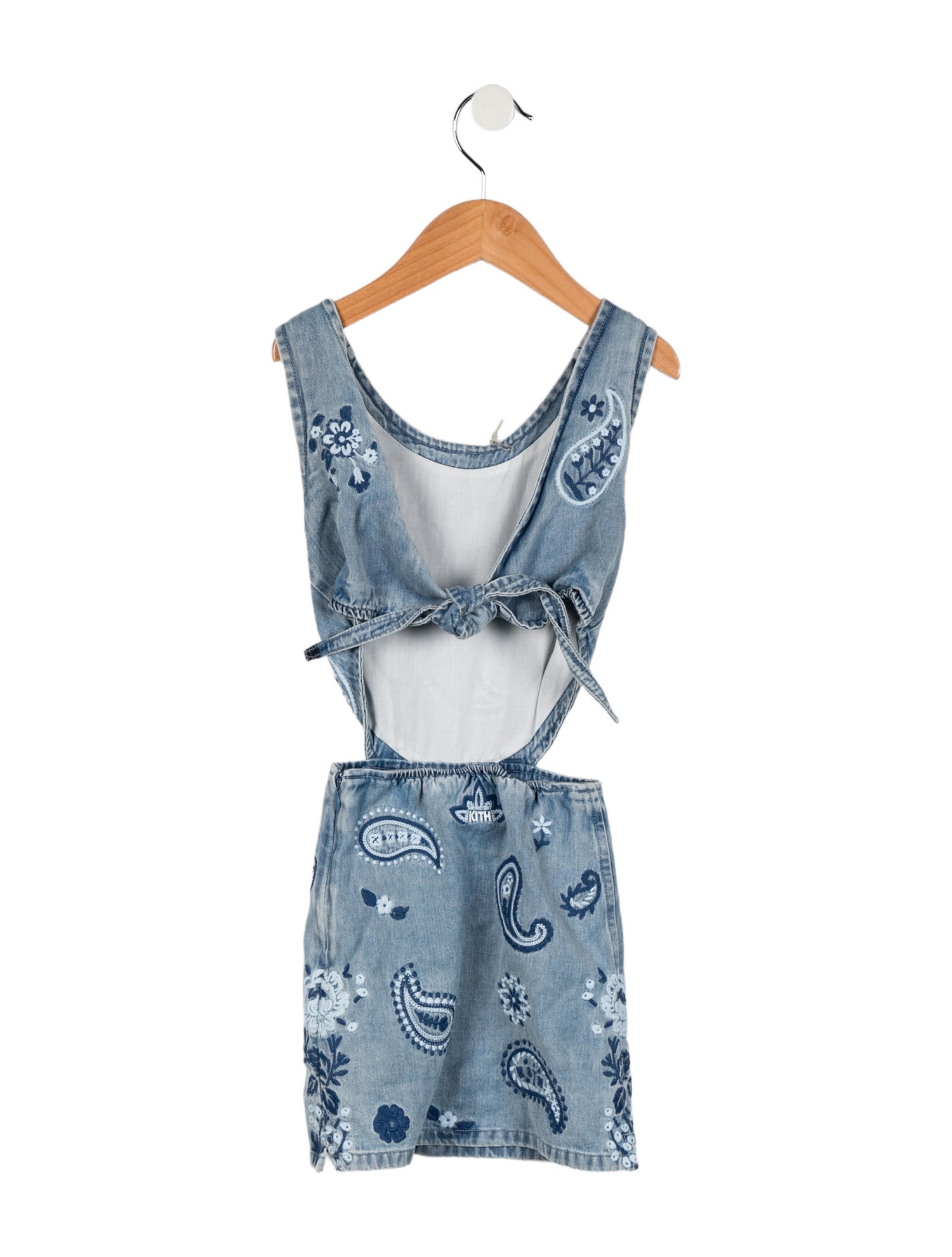 KITH Toddler Girls' Denim Embroidered Dress