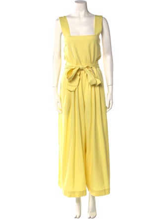 King & Tuckfield Wool Square Neckline Jumpsuit