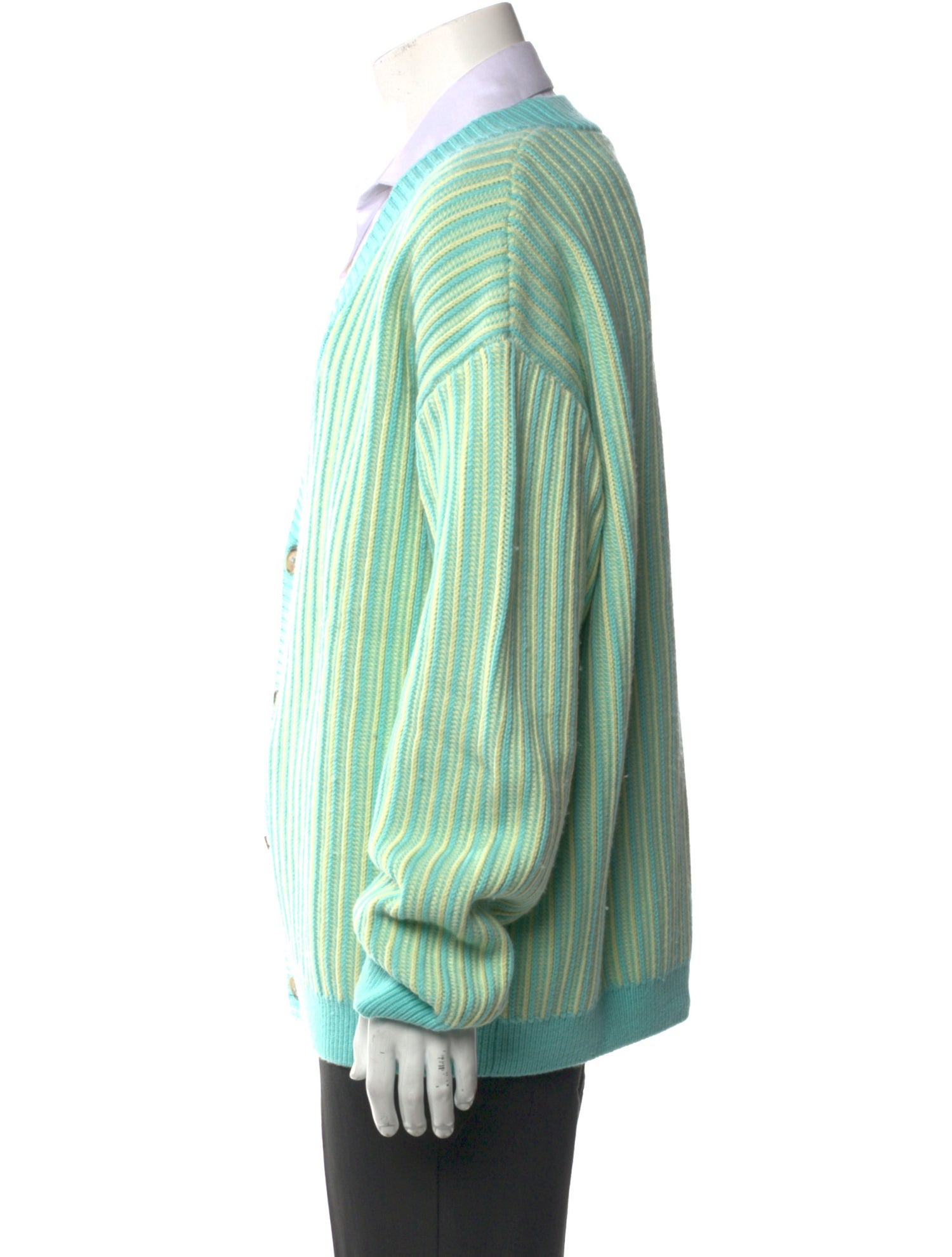 King & Tuckfield Merino Wool Striped Cardigan
